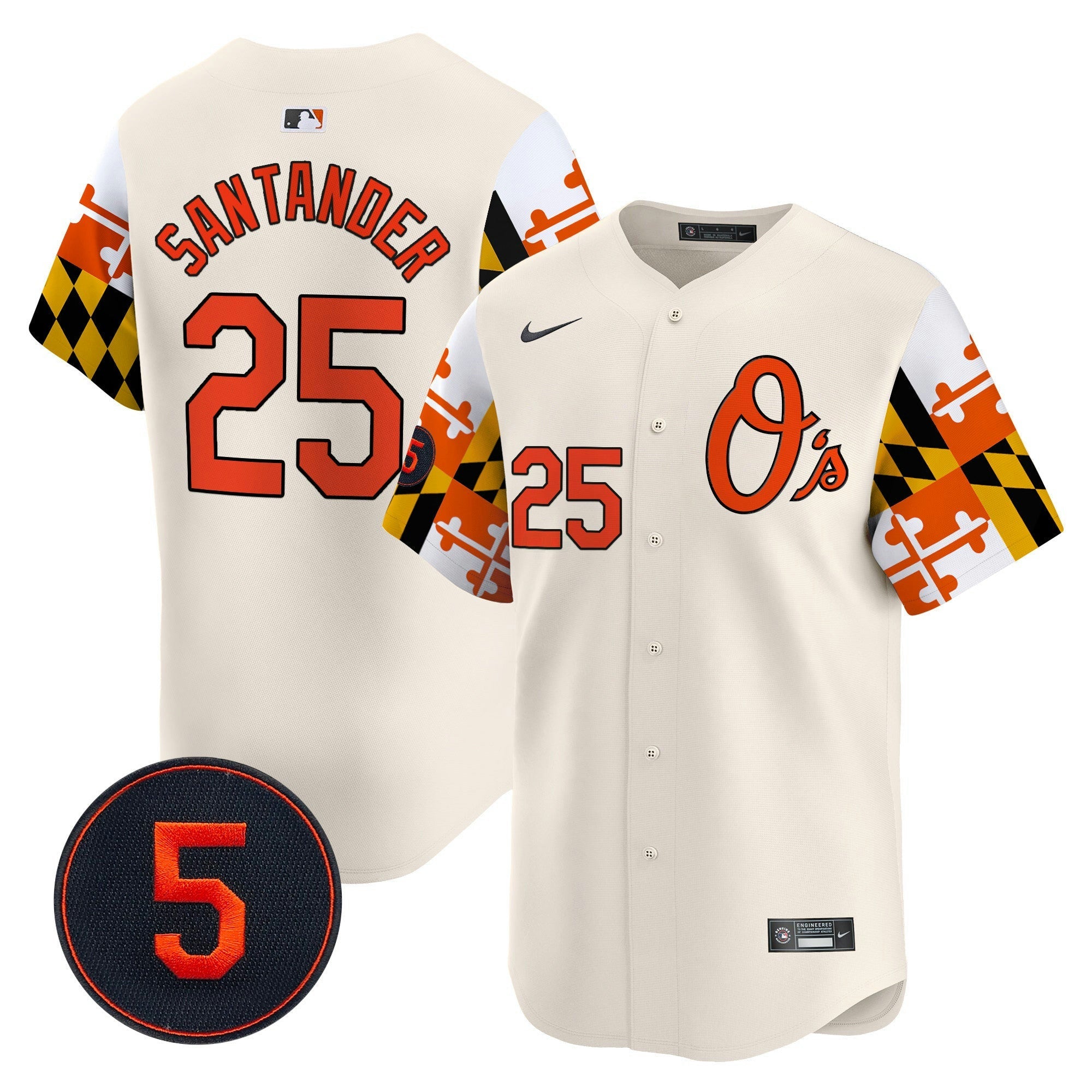 Camisa MLB Men’s Baltimore Robinson Patch Vapor Premier Limited Jersey V5