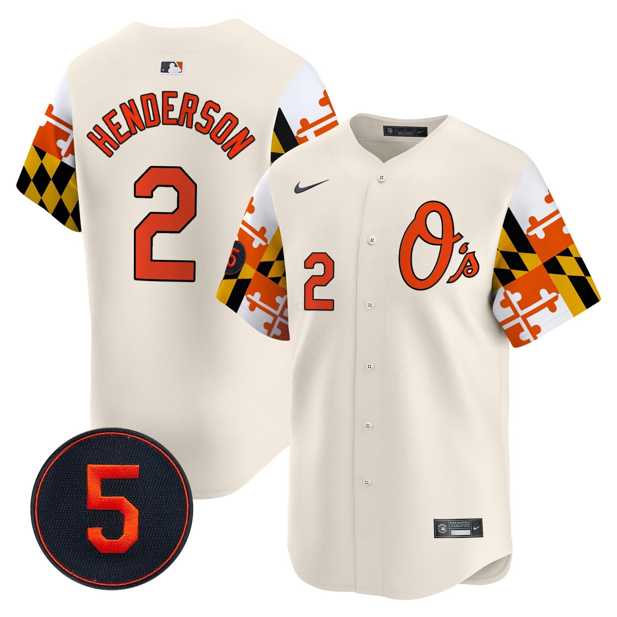 Camisa MLB Men’s Baltimore Robinson Patch Vapor Premier Limited Jersey V5