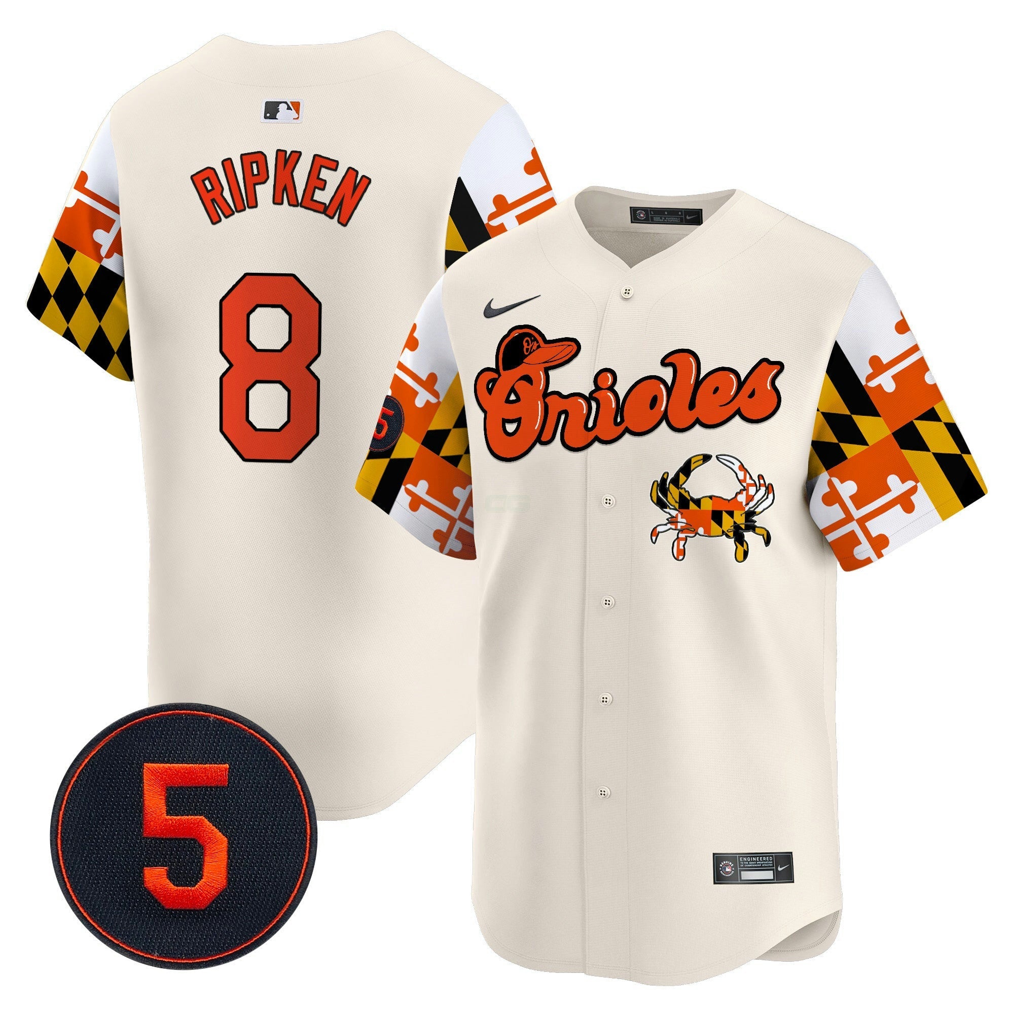 Camisa MLB Men’s Baltimore Robinson Patch Vapor Premier Limited Jersey V7