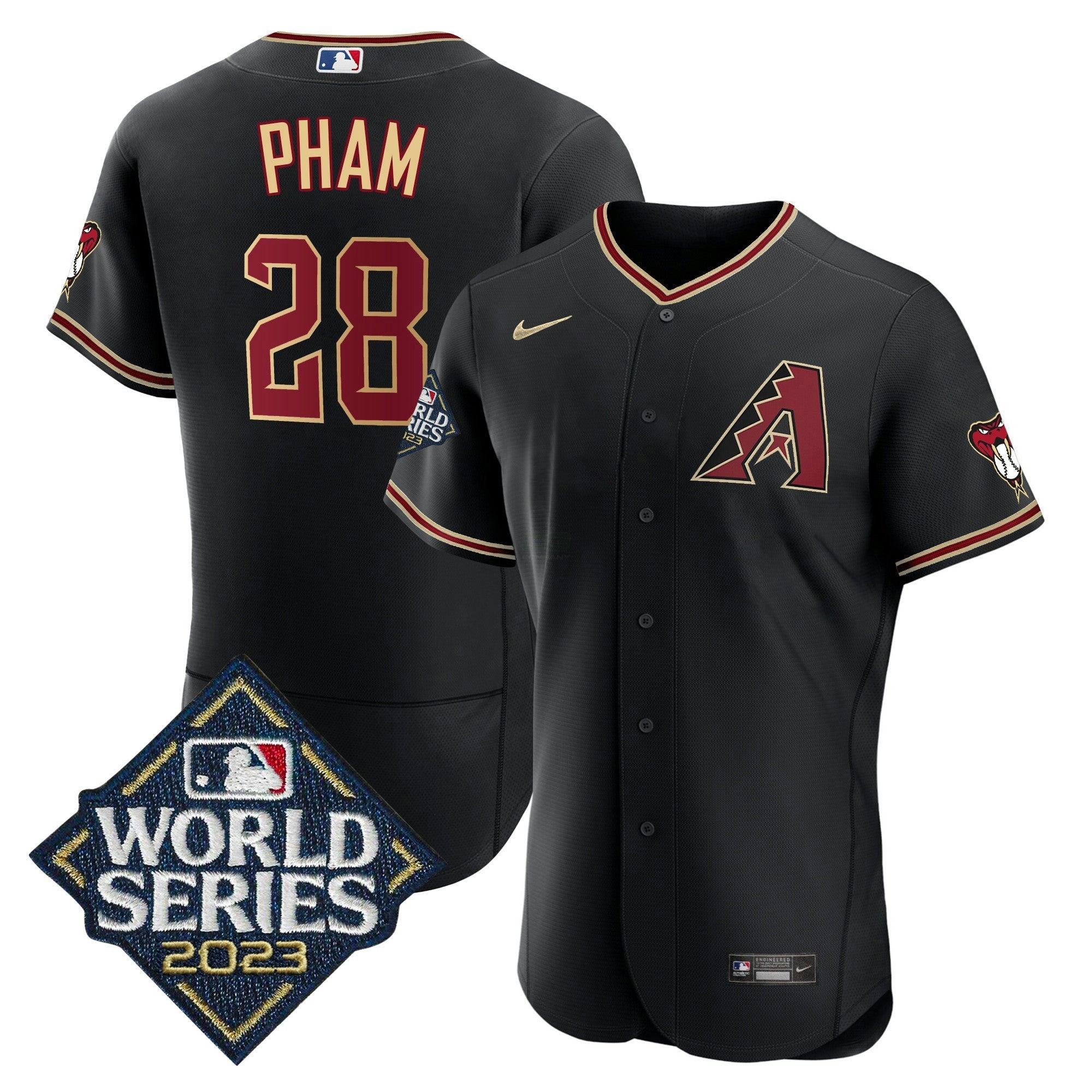Camisa MLB Men’s Black 2023 World Series Jersey