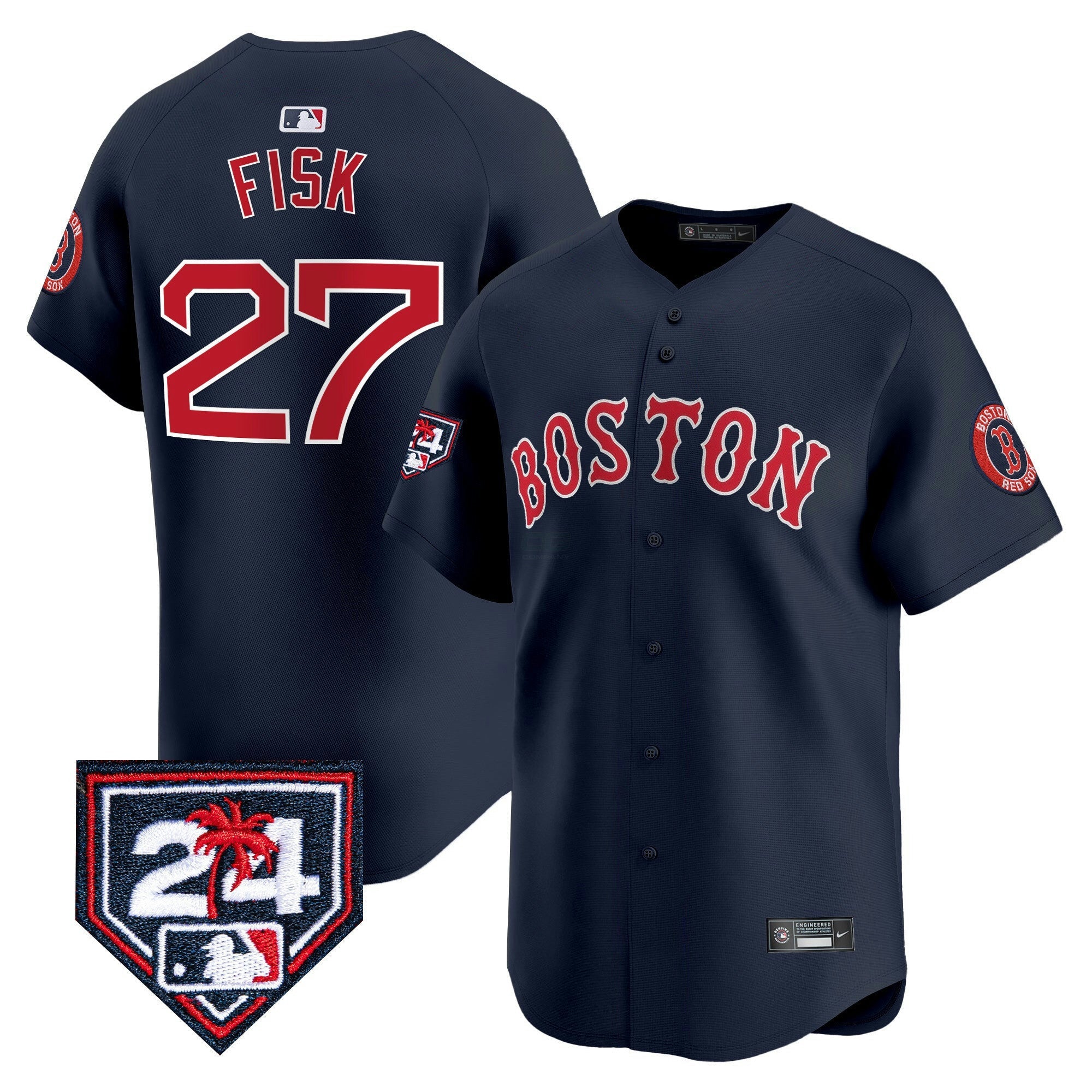 Camisa MLB Men’s Boston 2024 Spring Training Patch Vapor Premier Limited Jersey