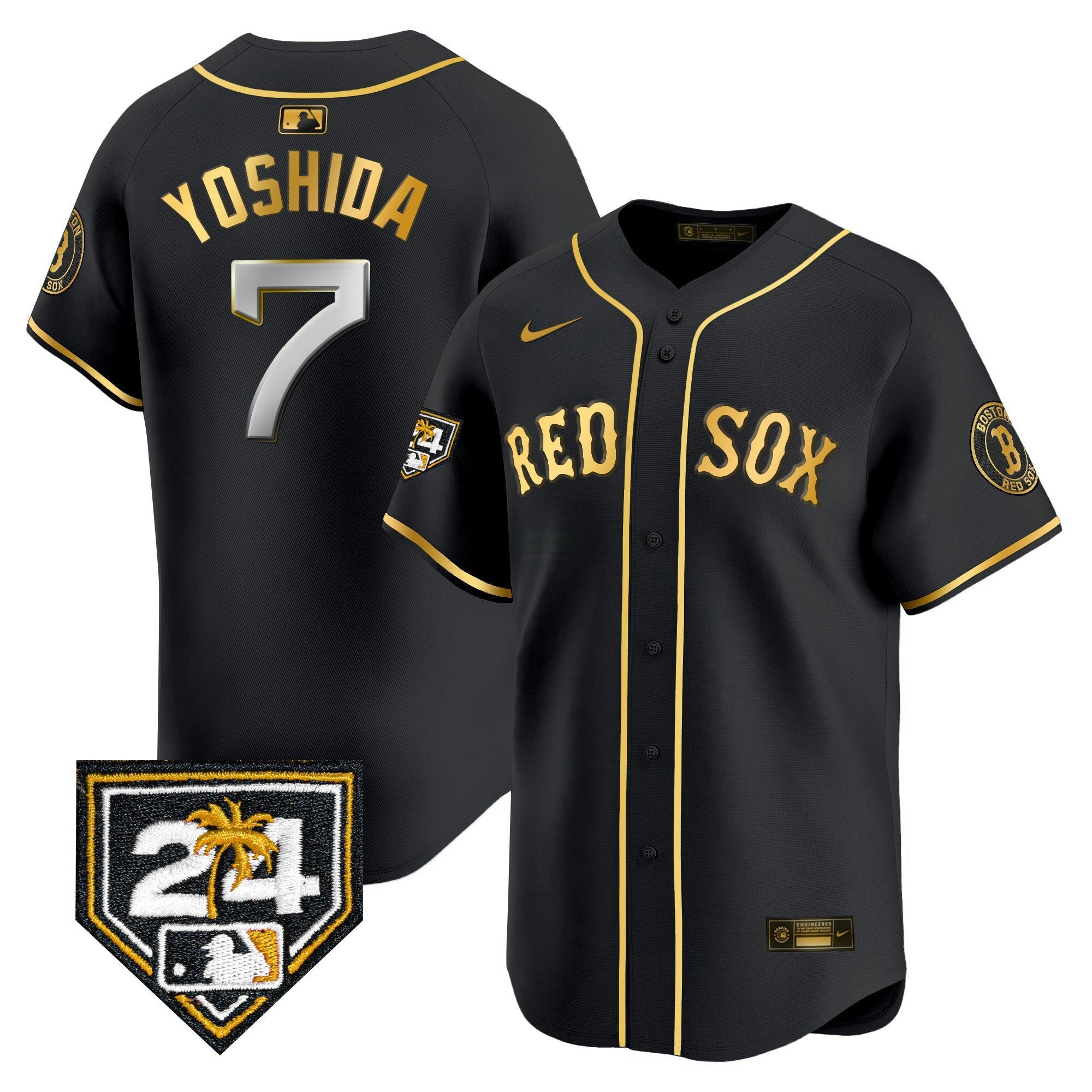 Camisa MLB Men’s Boston 2024 Spring Training Patch Vapor Premier Limited Jersey