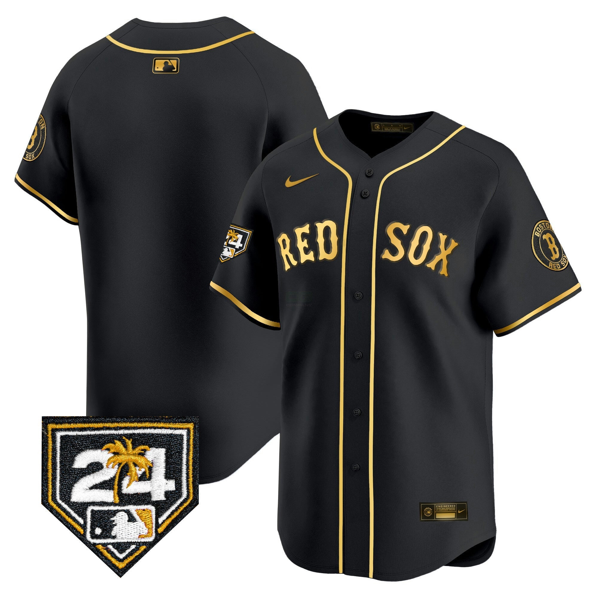 Camisa MLB Men’s Boston 2024 Spring Training Patch Vapor Premier Limited Jersey