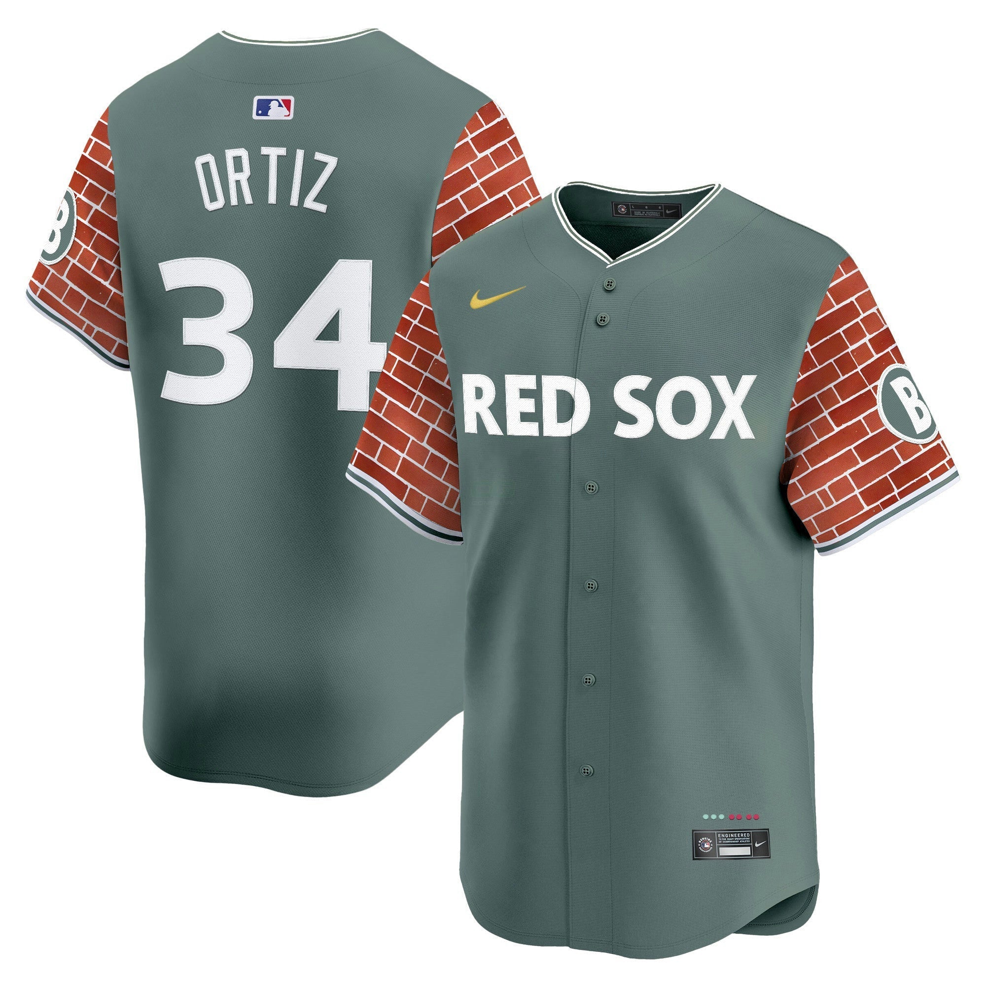 Camisa MLB Men’s Boston 2025 Fenway Red Brick Style Vapor Premier Limited Jersey – Stitched