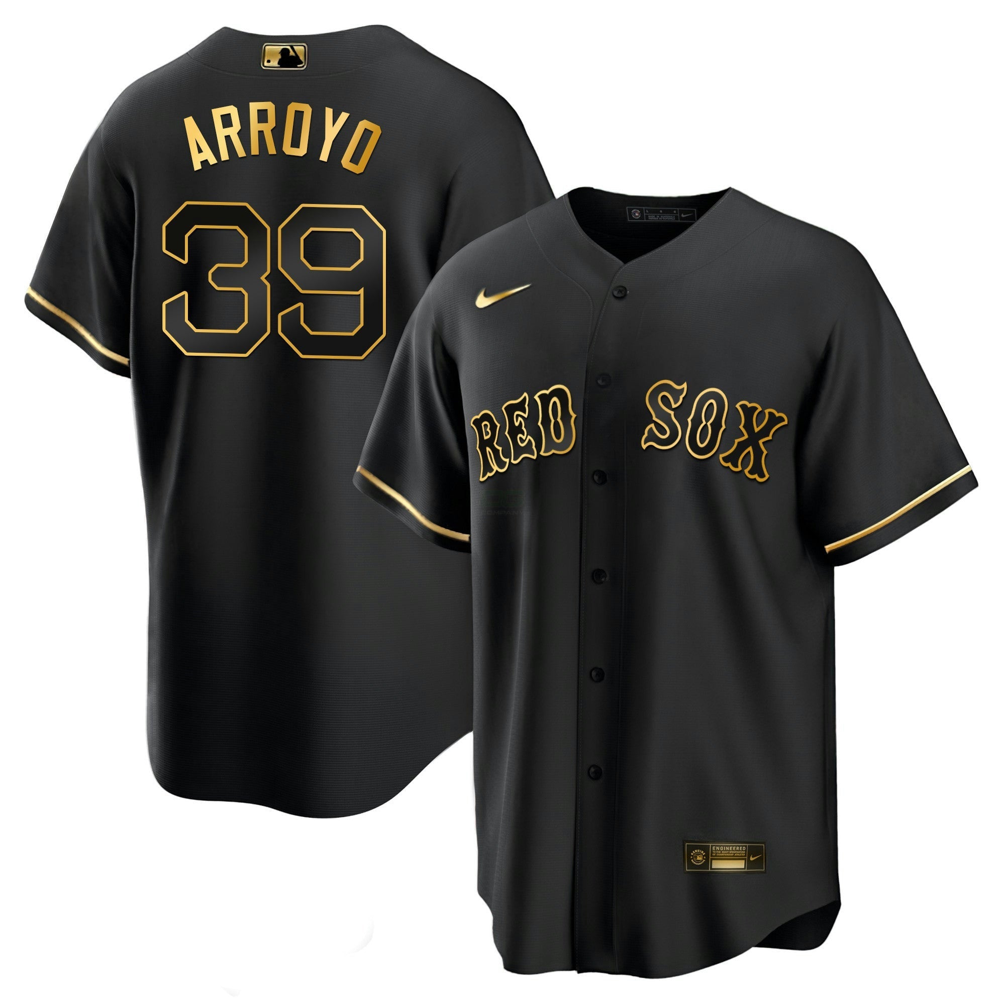 Camisa MLB Men’s Boston Black Limited & Dourada Jersey