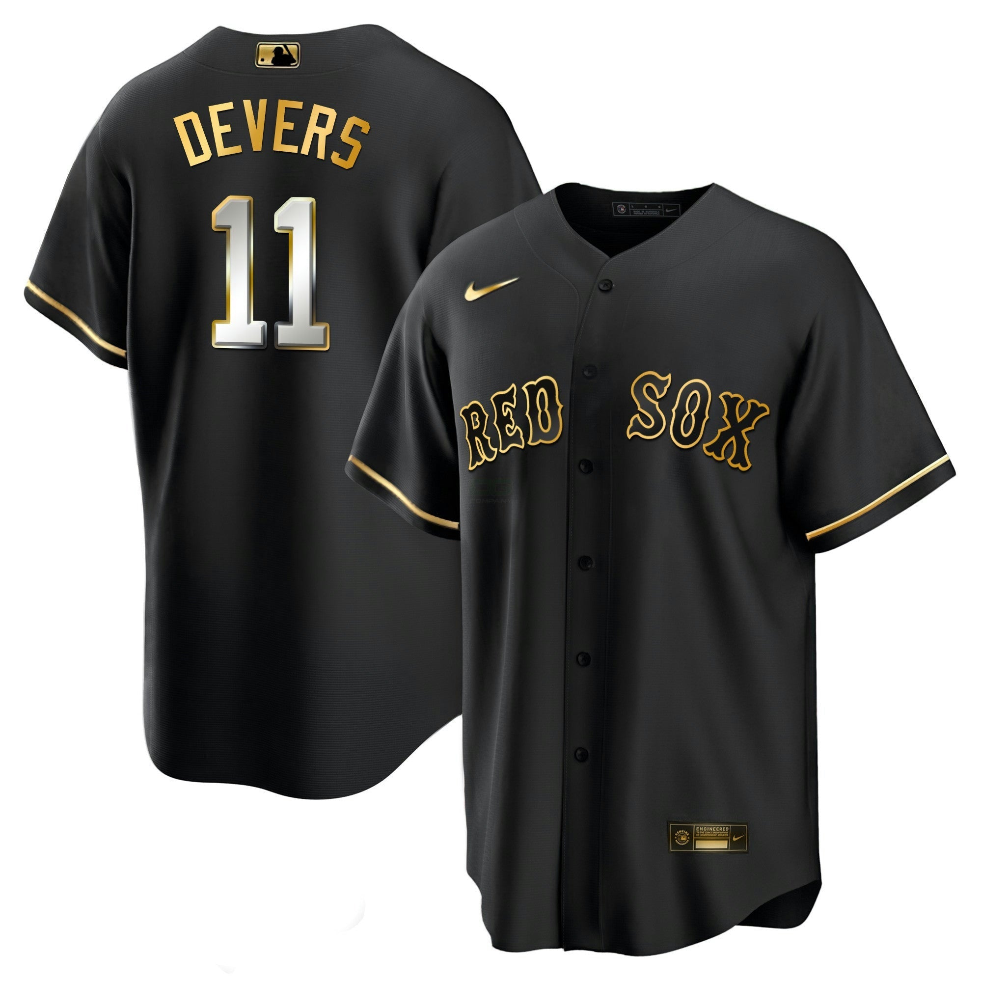 Camisa MLB Men’s Boston Black Limited & Dourada Jersey