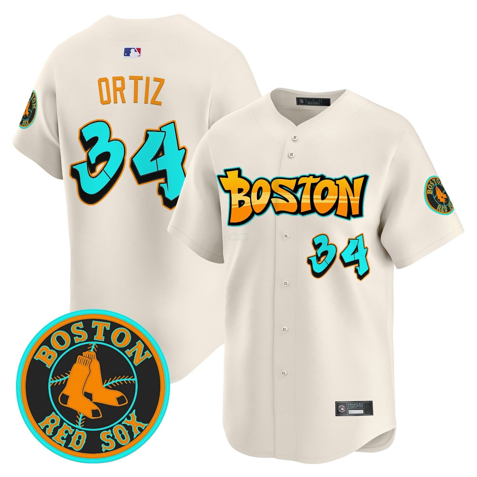 Camisa MLB Men’s Boston ‘Graffiti Streetstyle Edition’ Vapor Premier Limited Jersey