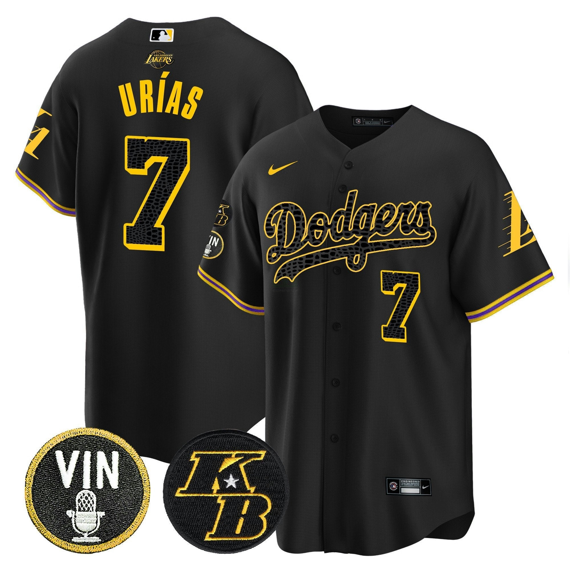 Camisa MLB Men’s Bryant & Vin Patch Cool Base Mamba Jersey