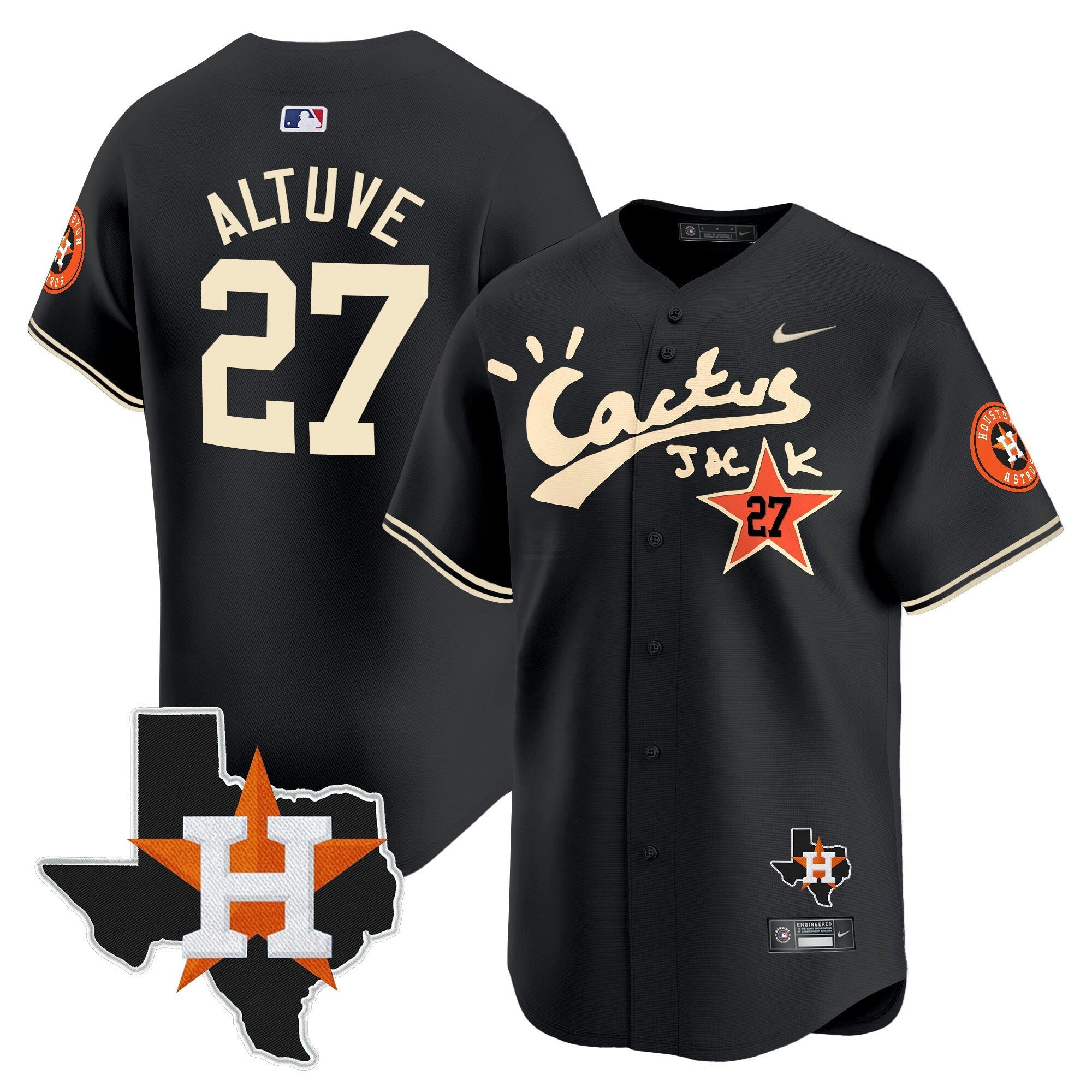 Camisa MLB Men’s Cactus Jack Patch Vapor Premier Limited Jersey