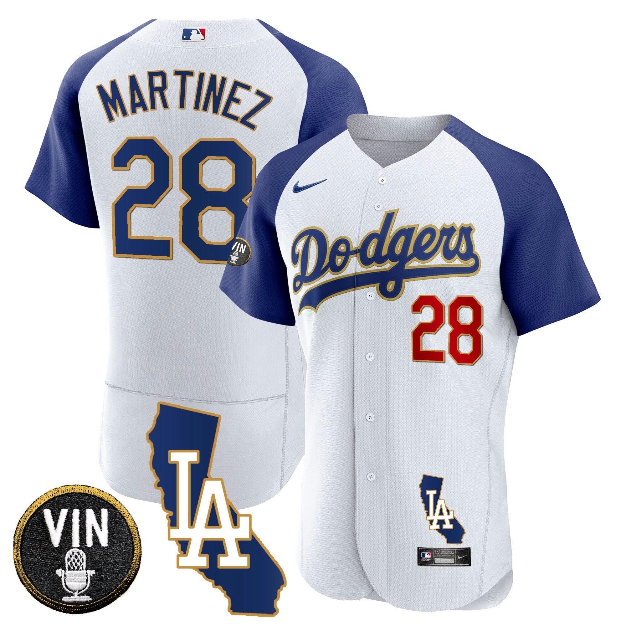 Camisa MLB Men’s California Patch Dourada Trim Flex Base Jersey