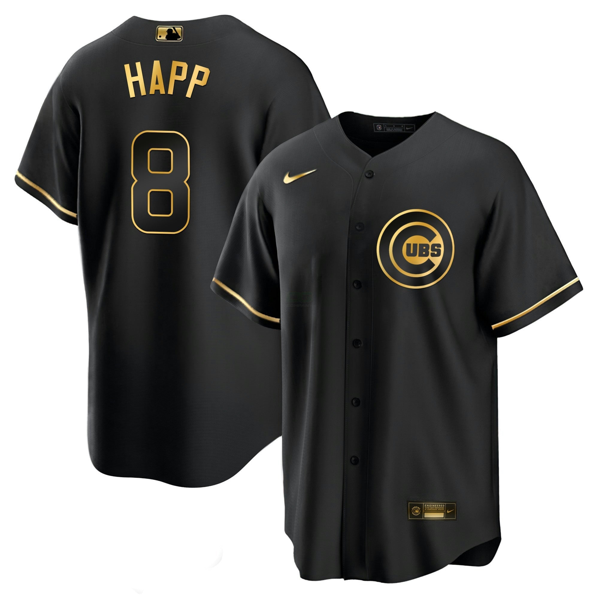 Camisa MLB Men’s Chicago Black Limited & Dourada Jersey