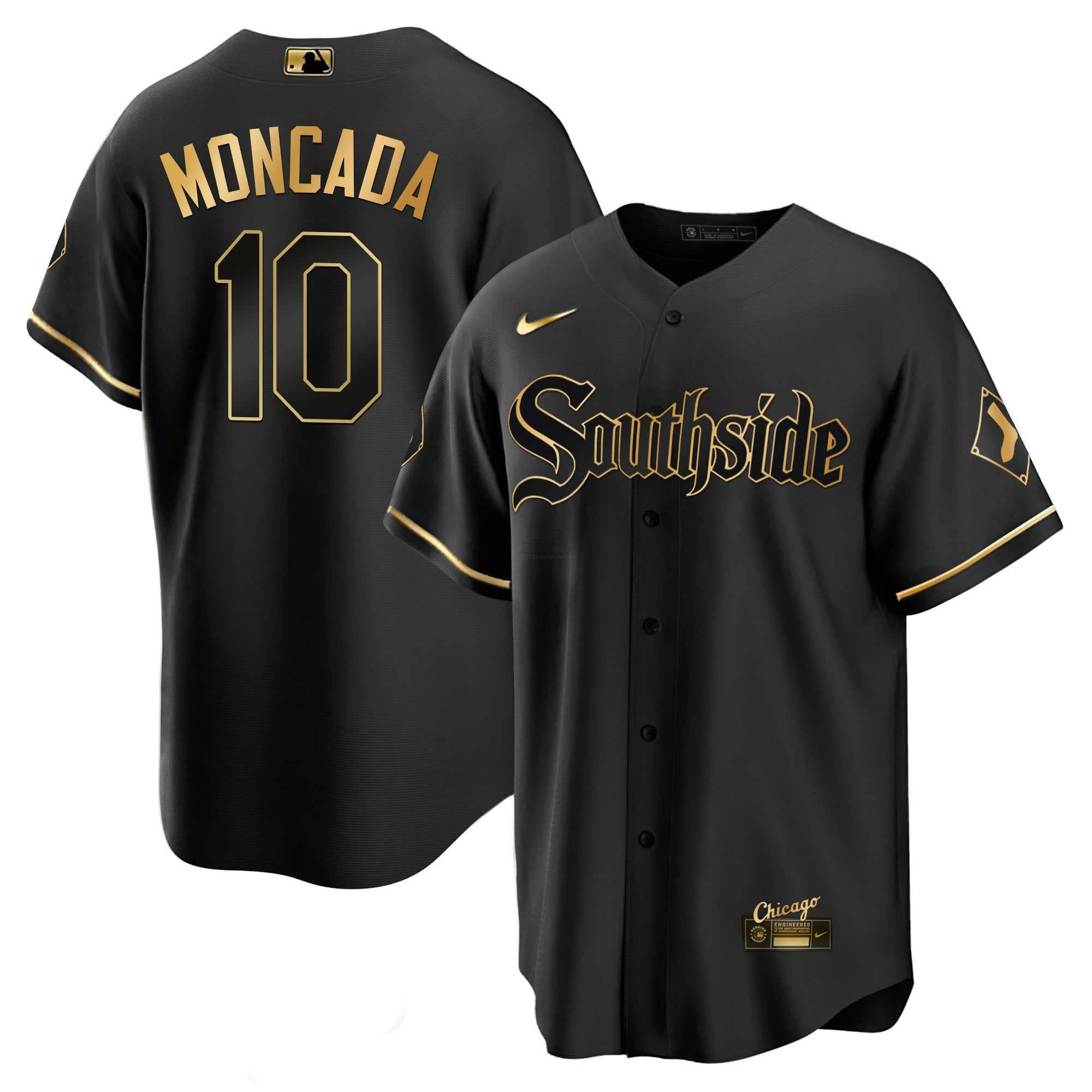 Camisa MLB Men’s Chicago Black Limited & Dourada Jersey