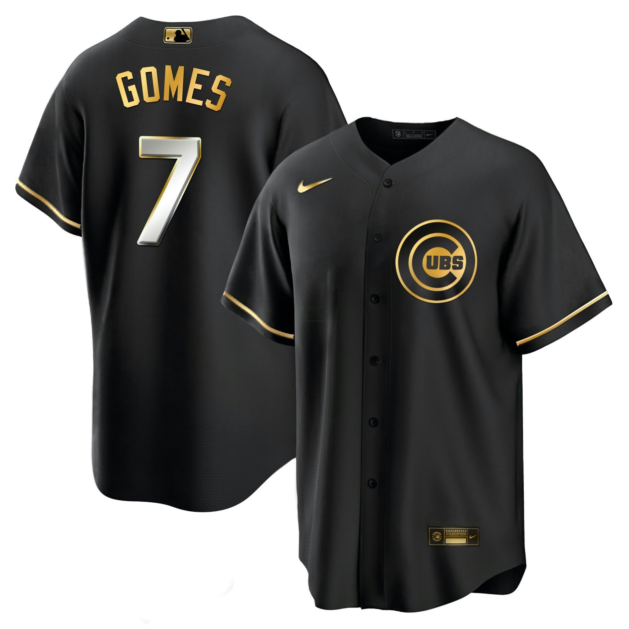 Camisa MLB Men’s Chicago Black Limited & Dourada Jersey