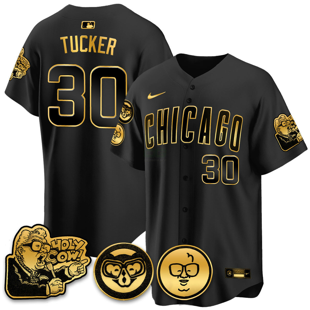 Camisa MLB Men’s Chicago Harry Caray Holy Cow Patch Premier Limited Jersey