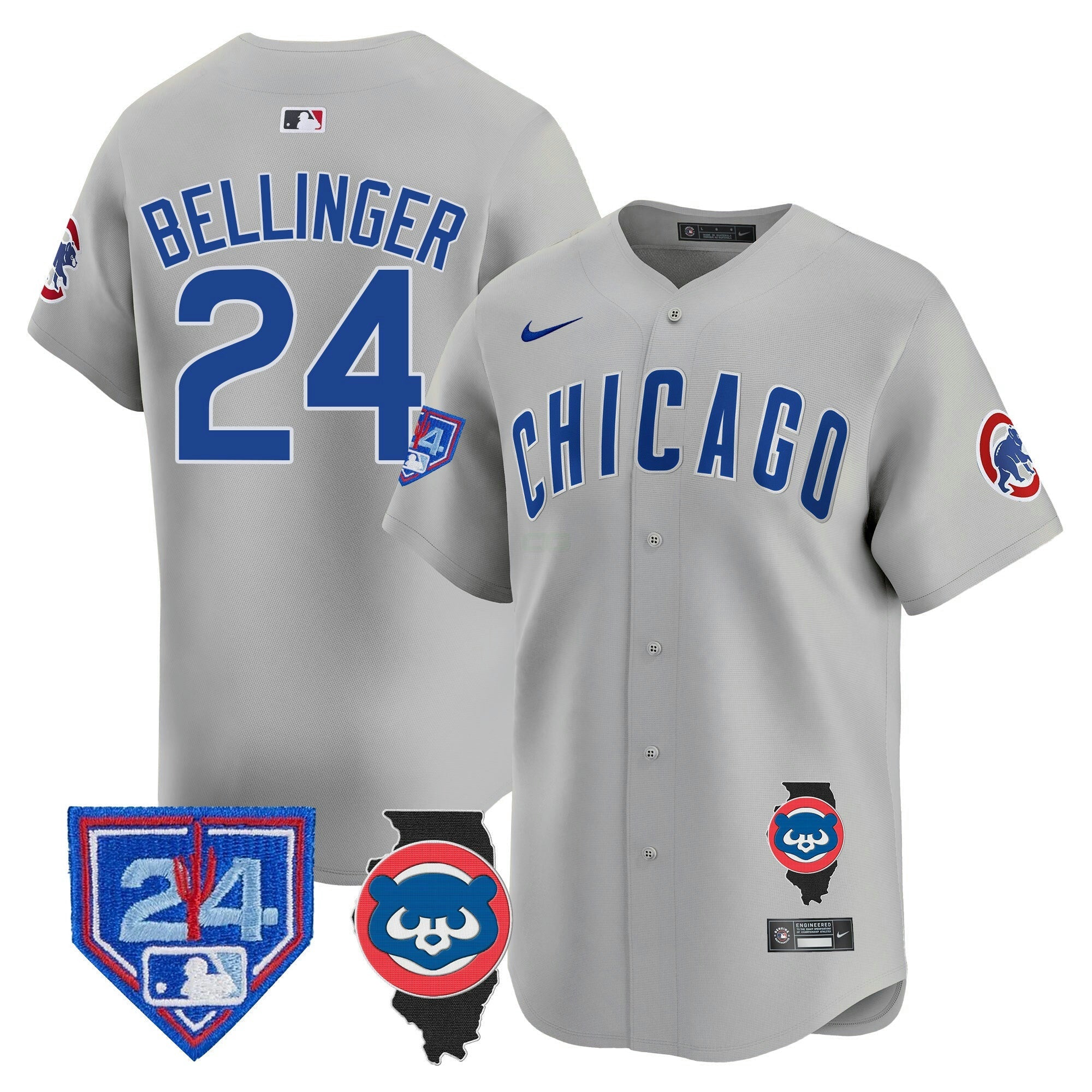 Camisa MLB Men’s Chicago Spring Training & Illinois Patch Vapor Premier Limited Jersey