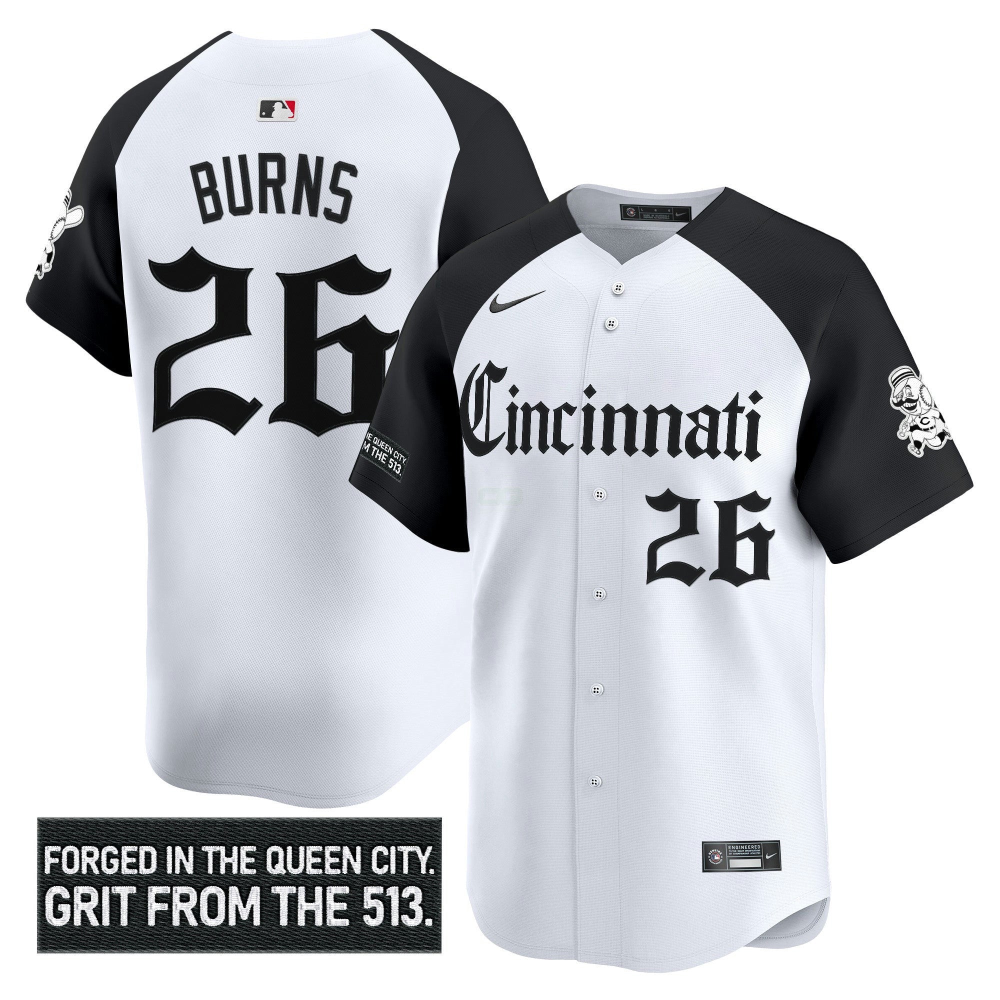 Camisa MLB Men’s Cincinnati ‘Gothic Queen City Edition’ Vapor Premier Limited Jersey