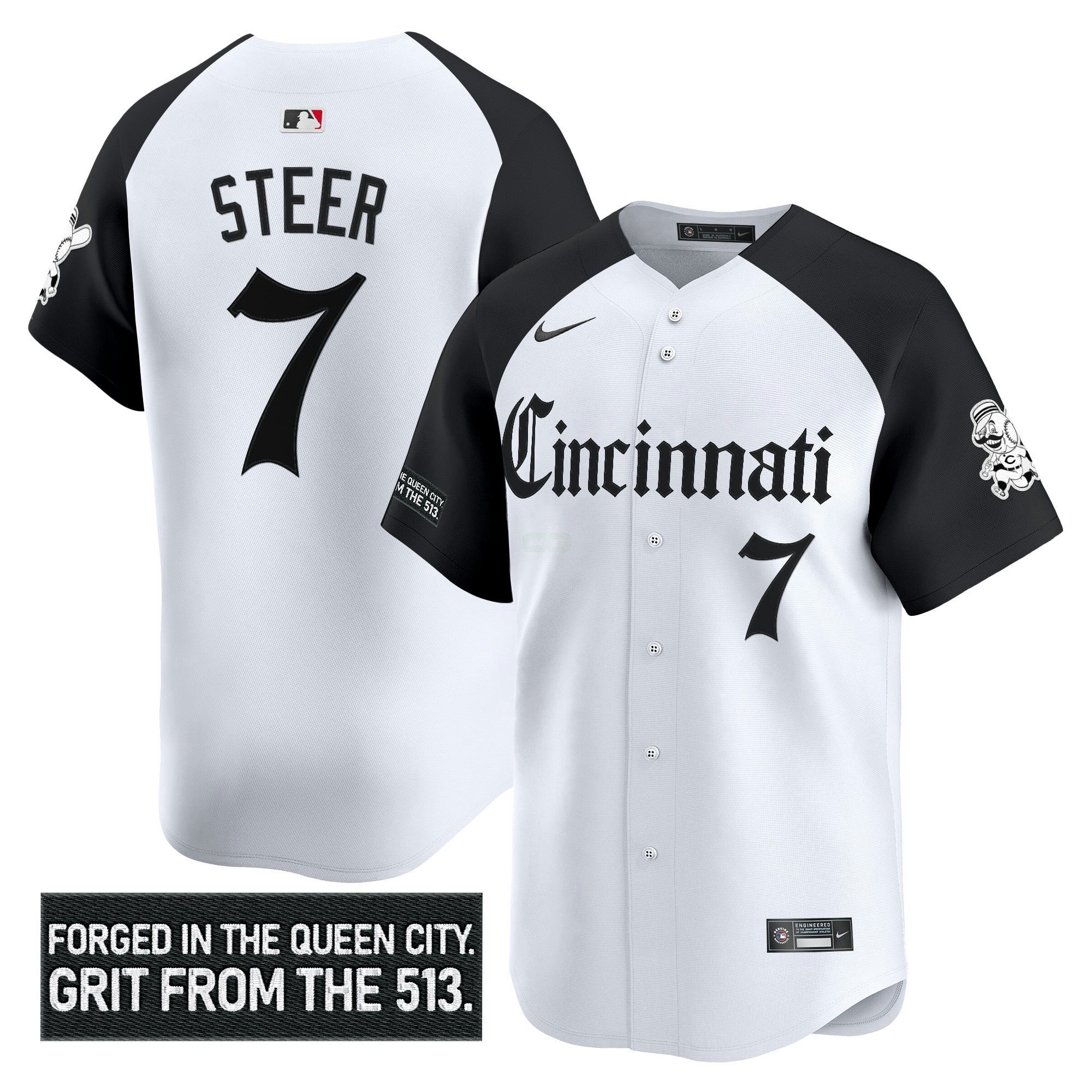 Camisa MLB Men’s Cincinnati ‘Gothic Queen City Edition’ Vapor Premier Limited Jersey