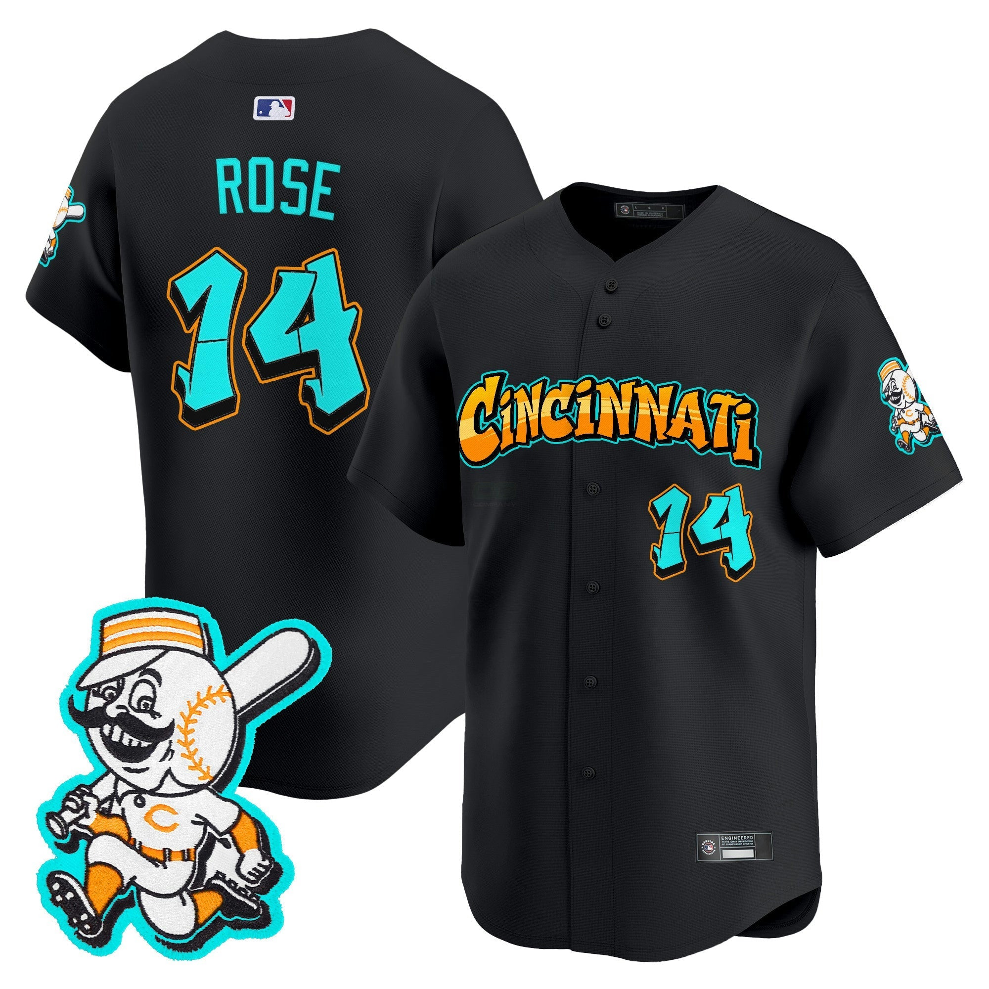 Camisa MLB Men’s Cincinnati ‘Graffiti Queen City Edition’ Vapor Premier Limited Jersey