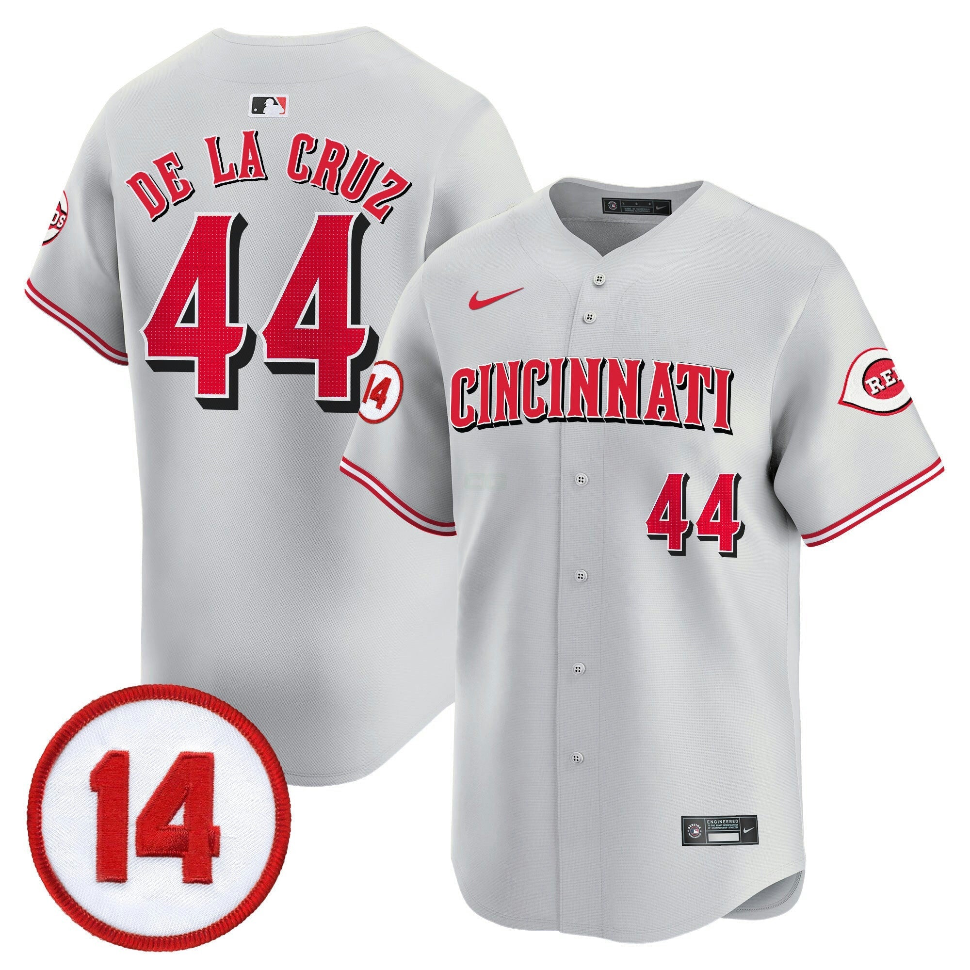 Camisa MLB Men’s Cincinnati Pete Rose Patch Vapor Premier Limited Jersey