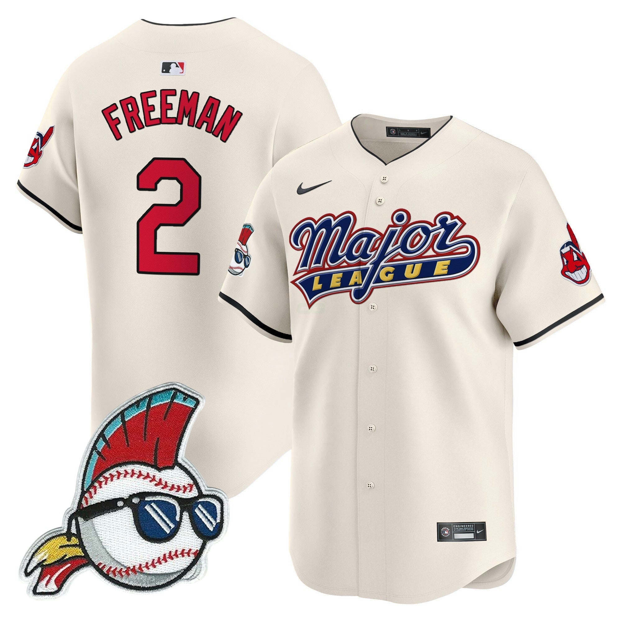 Camisa MLB Men’s Cleveland Indians Major League Vapor Premier Limited Jersey