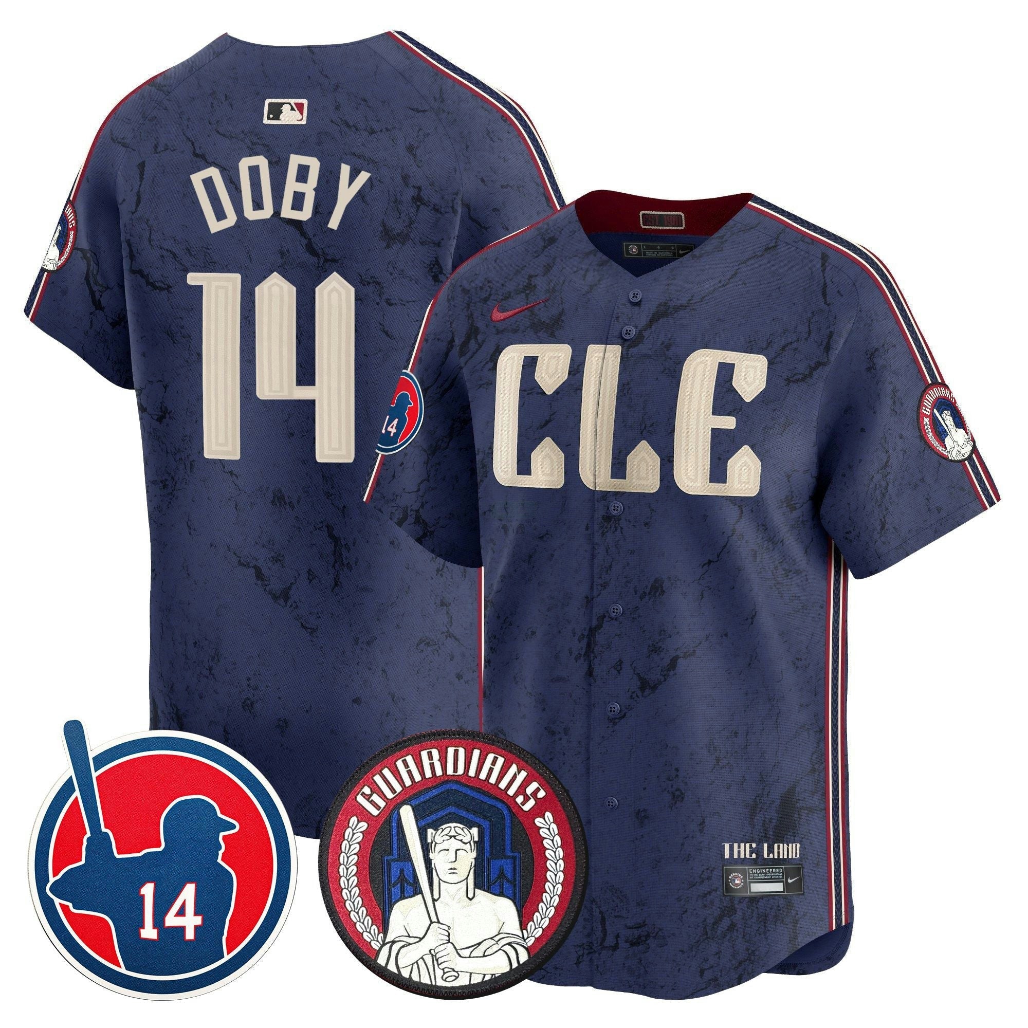 Camisa MLB Men’s Cleveland Larry Doby Patch City Connect Vapor Premier Limited Jersey