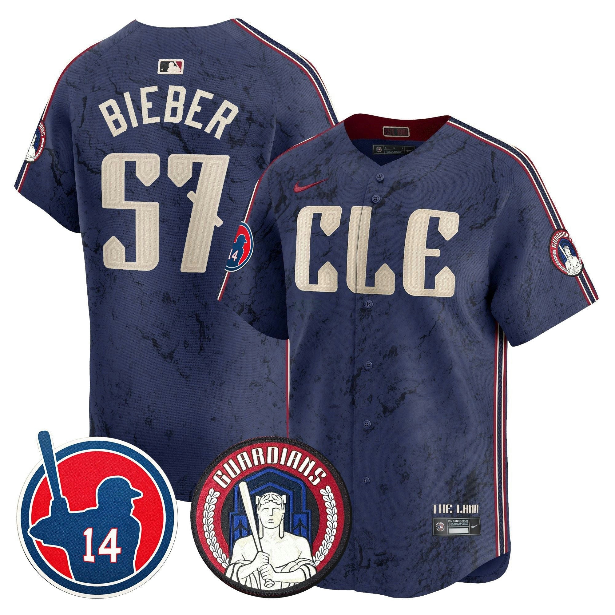 Camisa MLB Men’s Cleveland Larry Doby Patch City Connect Vapor Premier Limited Jersey