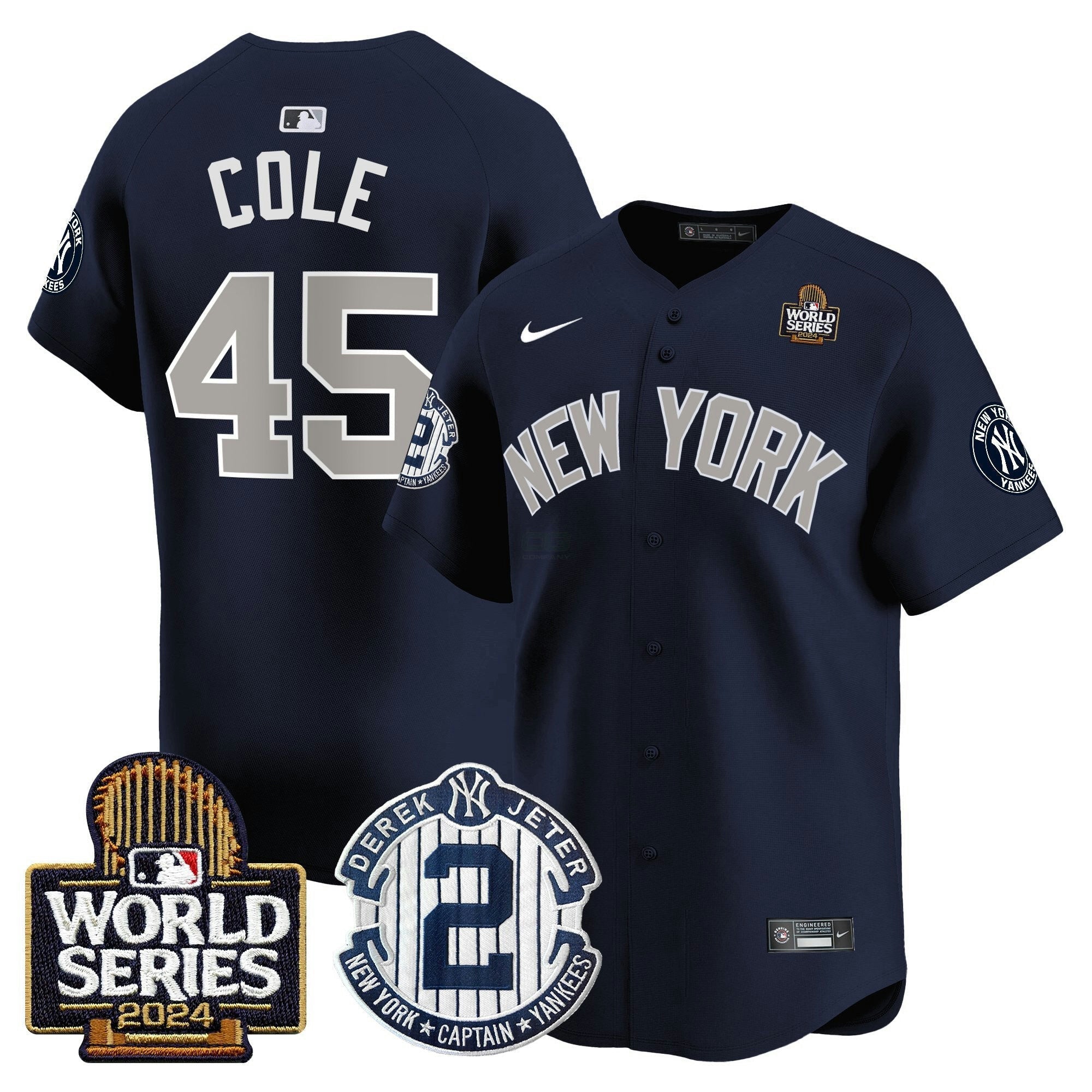 Camisa MLB Men’s Derek Jeter Patch 2024 World Series Vapor Premier Limited Jersey