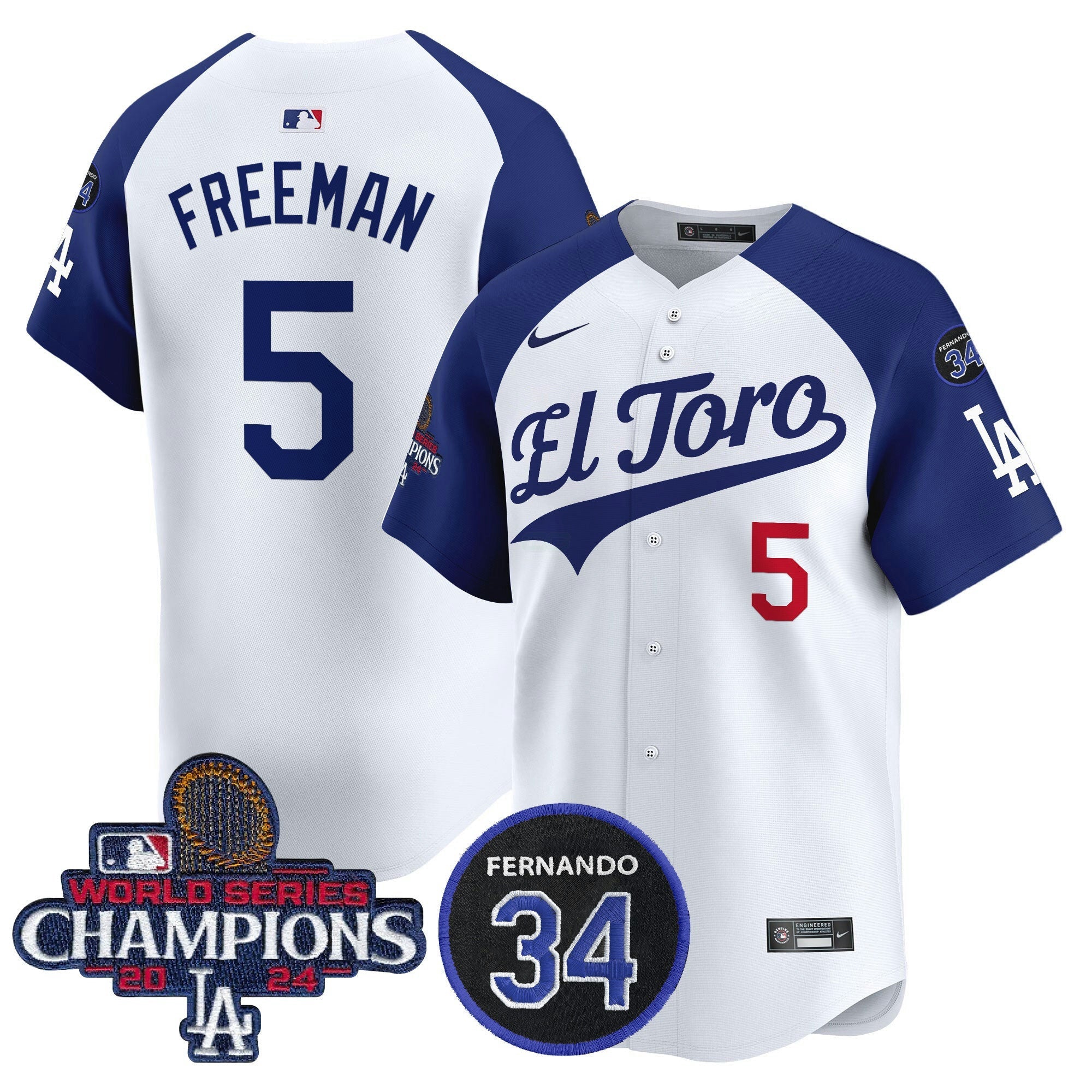 Camisa MLB Men’s El Toro 2024 World Series Champions Patch Vapor Premier Limited Jersey