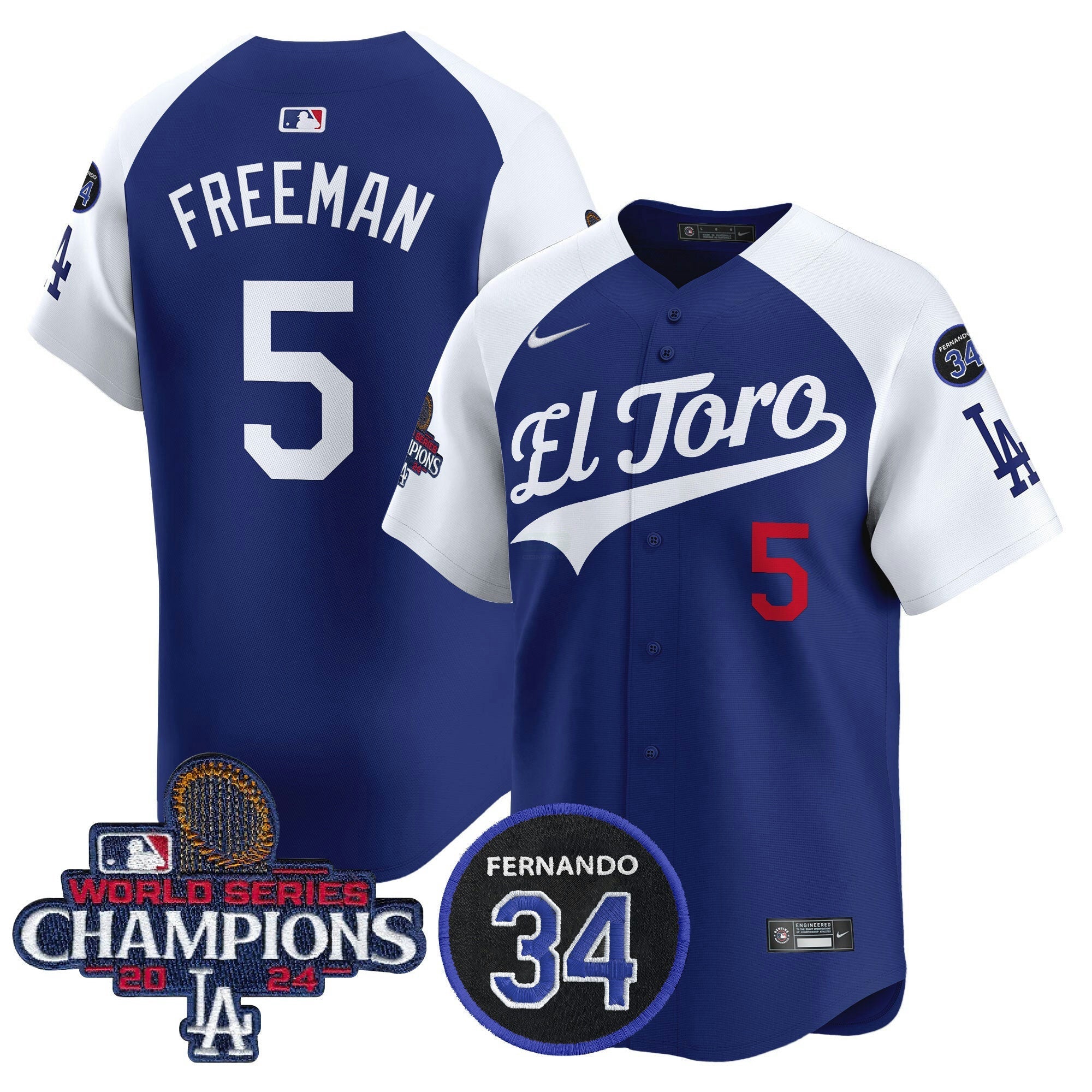 Camisa MLB Men’s El Toro 2024 World Series Champions Patch Vapor Premier Limited Jersey