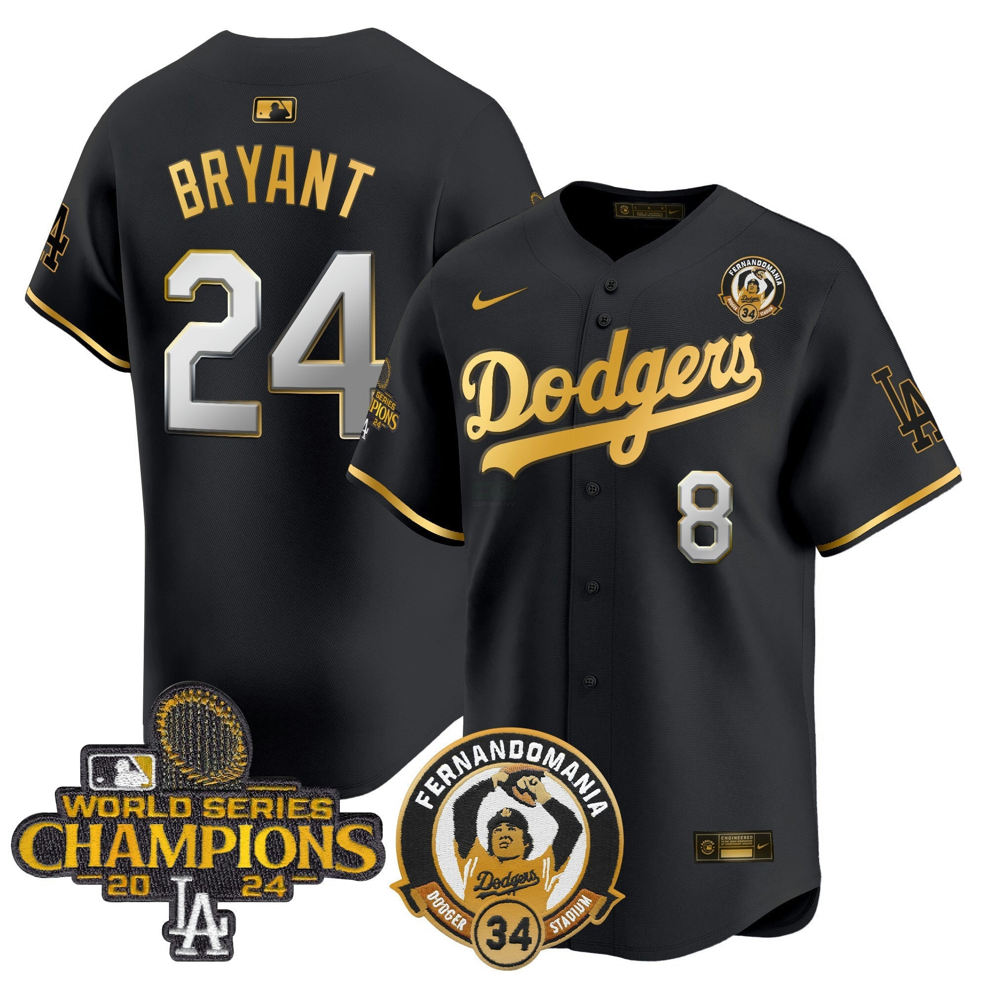 Camisa MLB Men’s Fernando & 2024 World Series Champions Patch Vapor Premier Limited Jersey