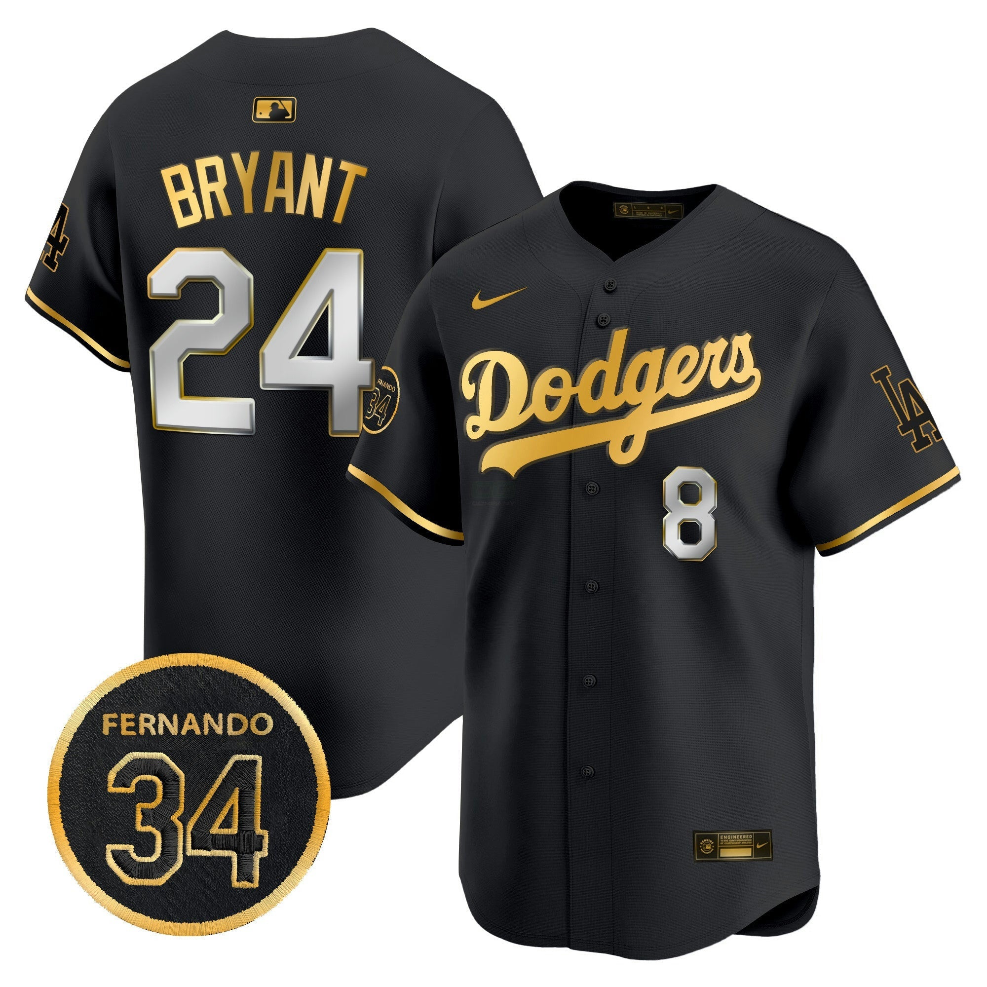 Camisa MLB Men’s Fernando Valenzuela Memorial Patch Vapor Premier Limited Jersey