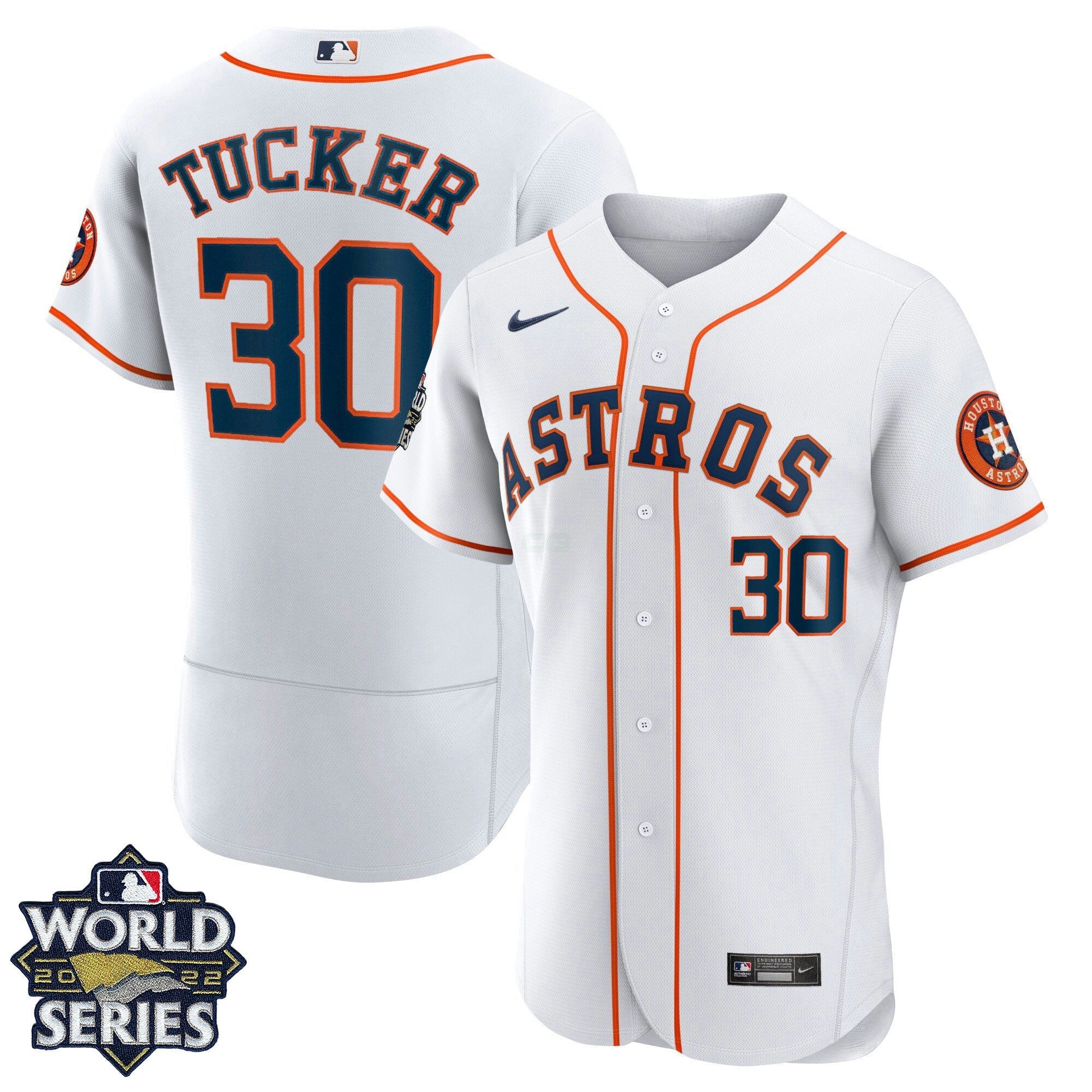 Camisa MLB Men’s Houston 2022 World Series Home Player Jersey – Branca