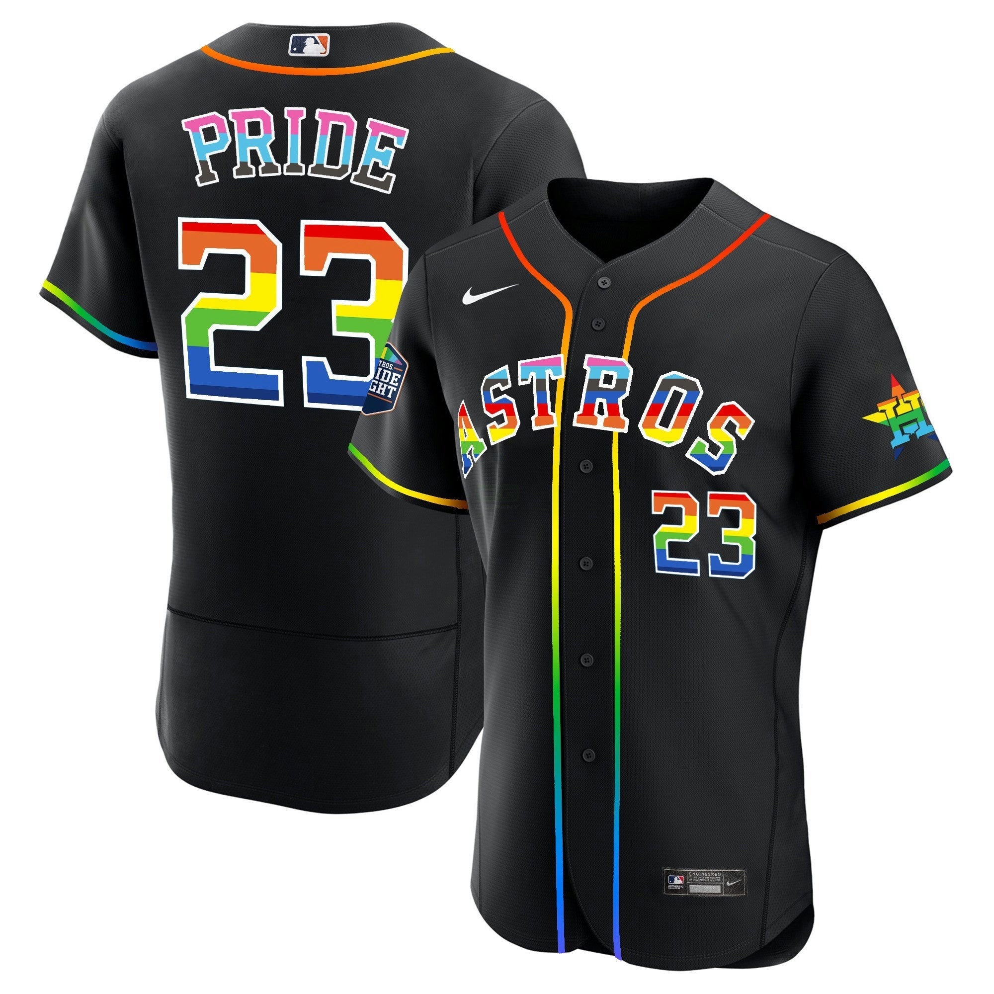 Camisa MLB Men’s Houston 2023 Flex Base Pride Jersey – Stitched