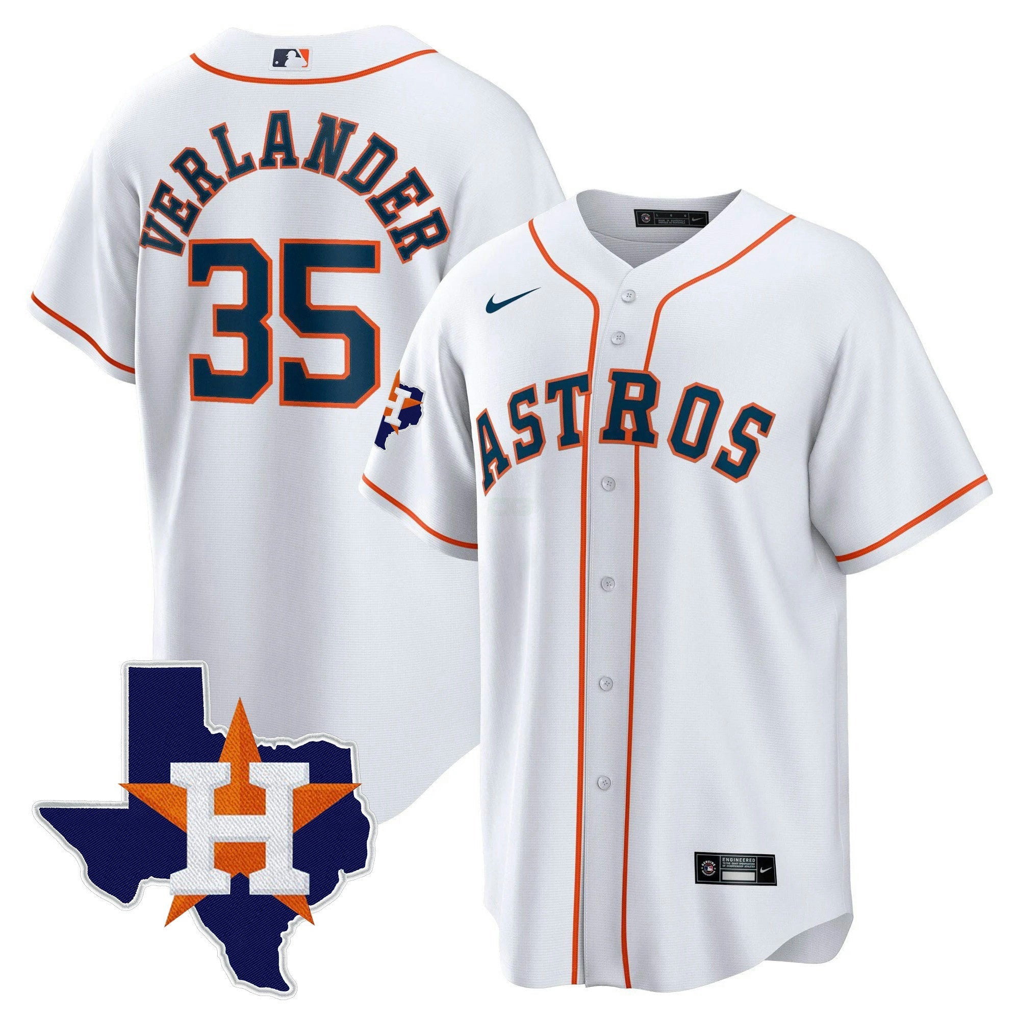 Camisa MLB Men’s Houston 2024 Dourada Jersey – Texas Patch