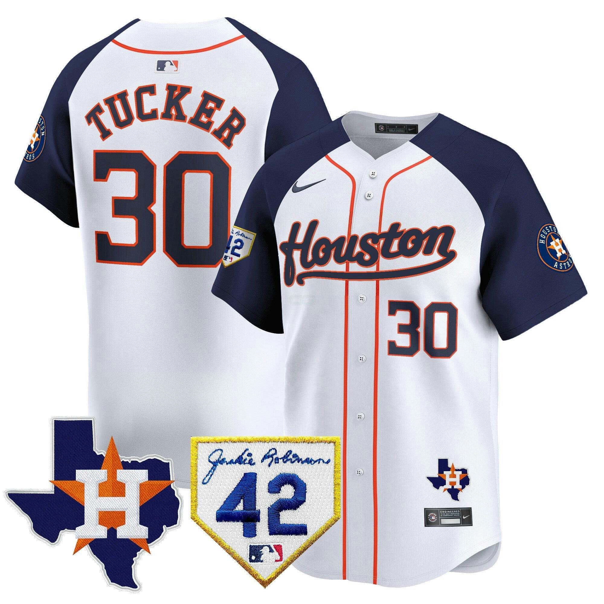 Camisa MLB Men’s Houston 2024 Jackie Robinson Patch Vapor Premier Limited Jersey