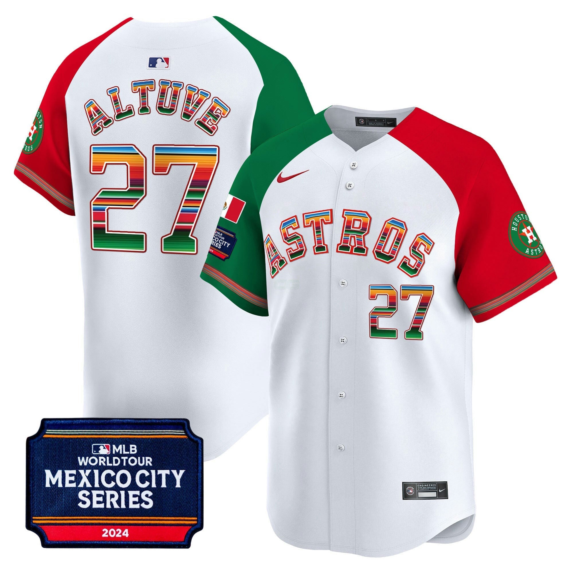 Camisa MLB Men’s Houston 2024 Mexico City Series Patch Vapor Premier Limited Jersey