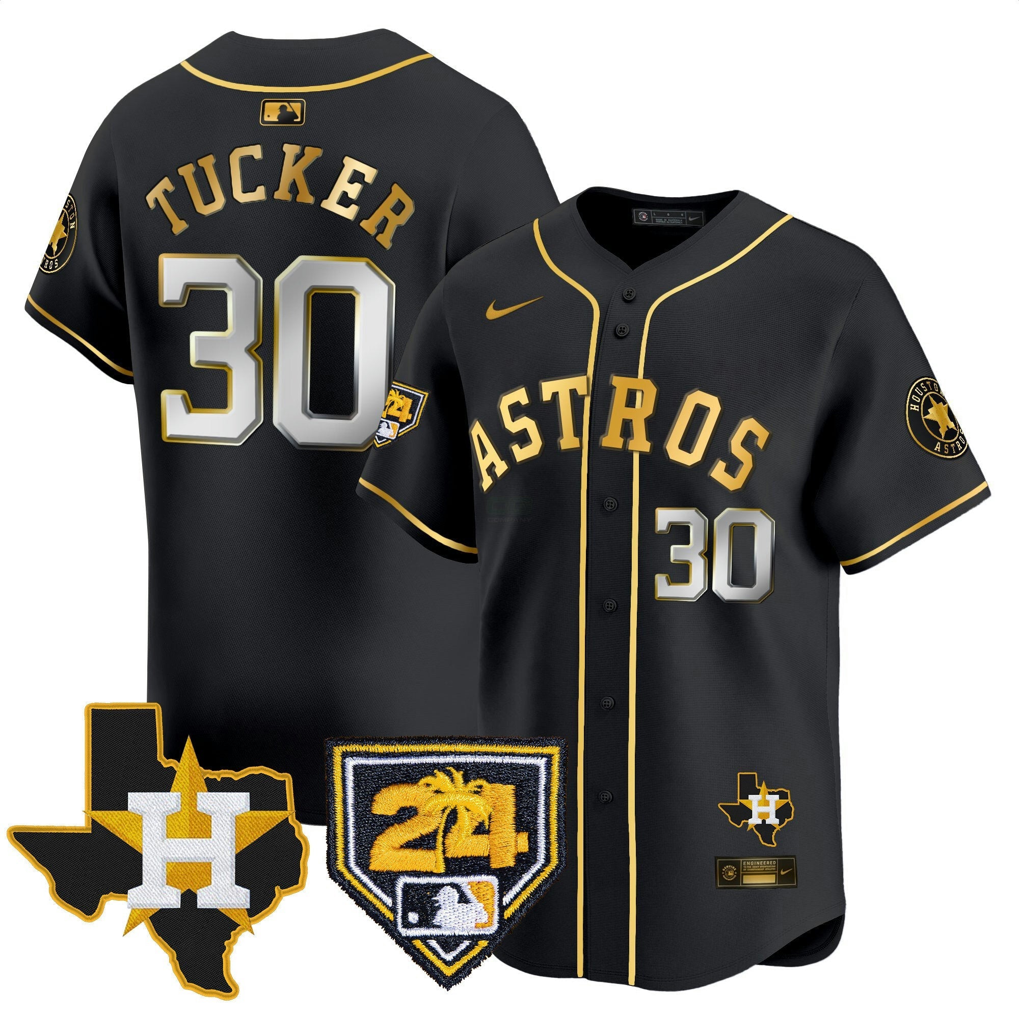 Camisa MLB Men’s Houston 2024 Spring Training & Texas Patch Vapor Premier Limited Jersey