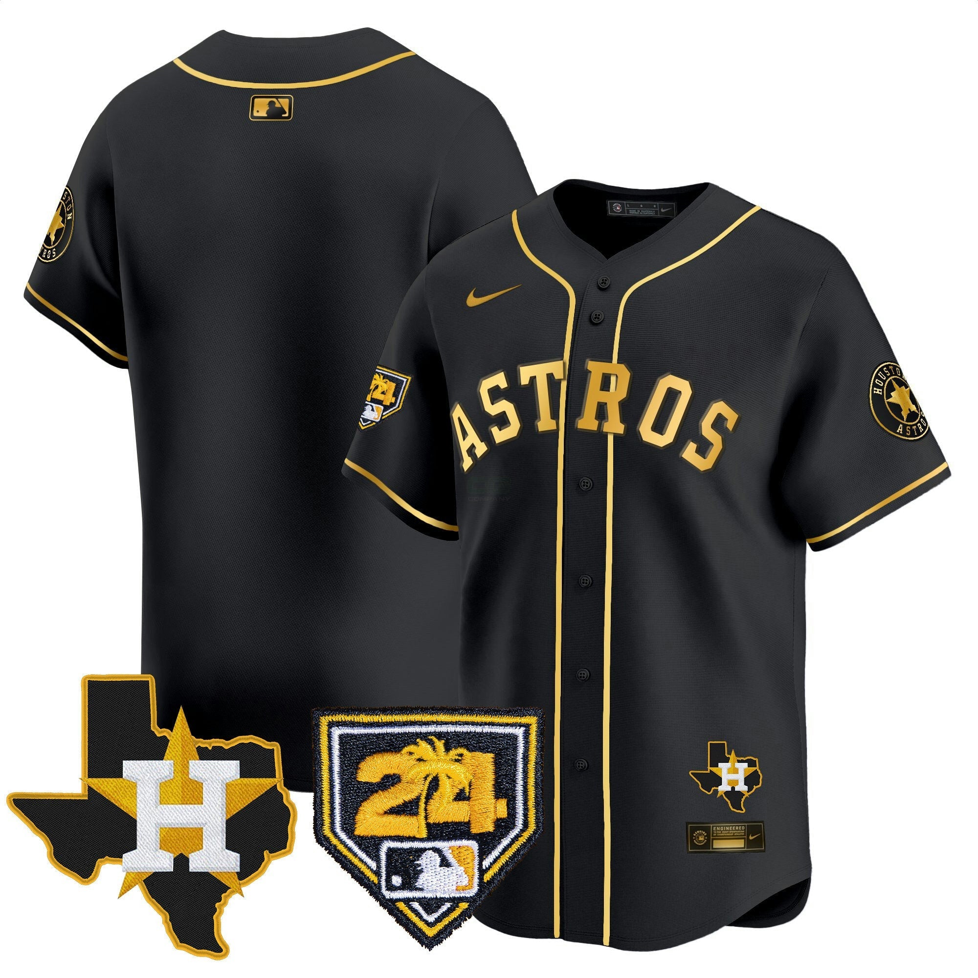 Camisa MLB Men’s Houston 2024 Spring Training & Texas Patch Vapor Premier Limited Jersey