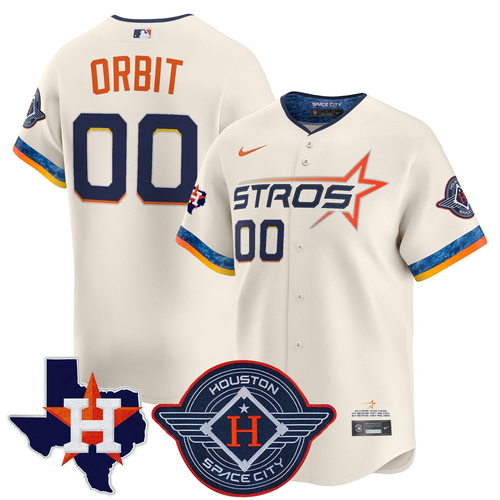 Camisa MLB Men’s Houston 2025 City Connect Texas Patch Vapor Premier Limited Jersey