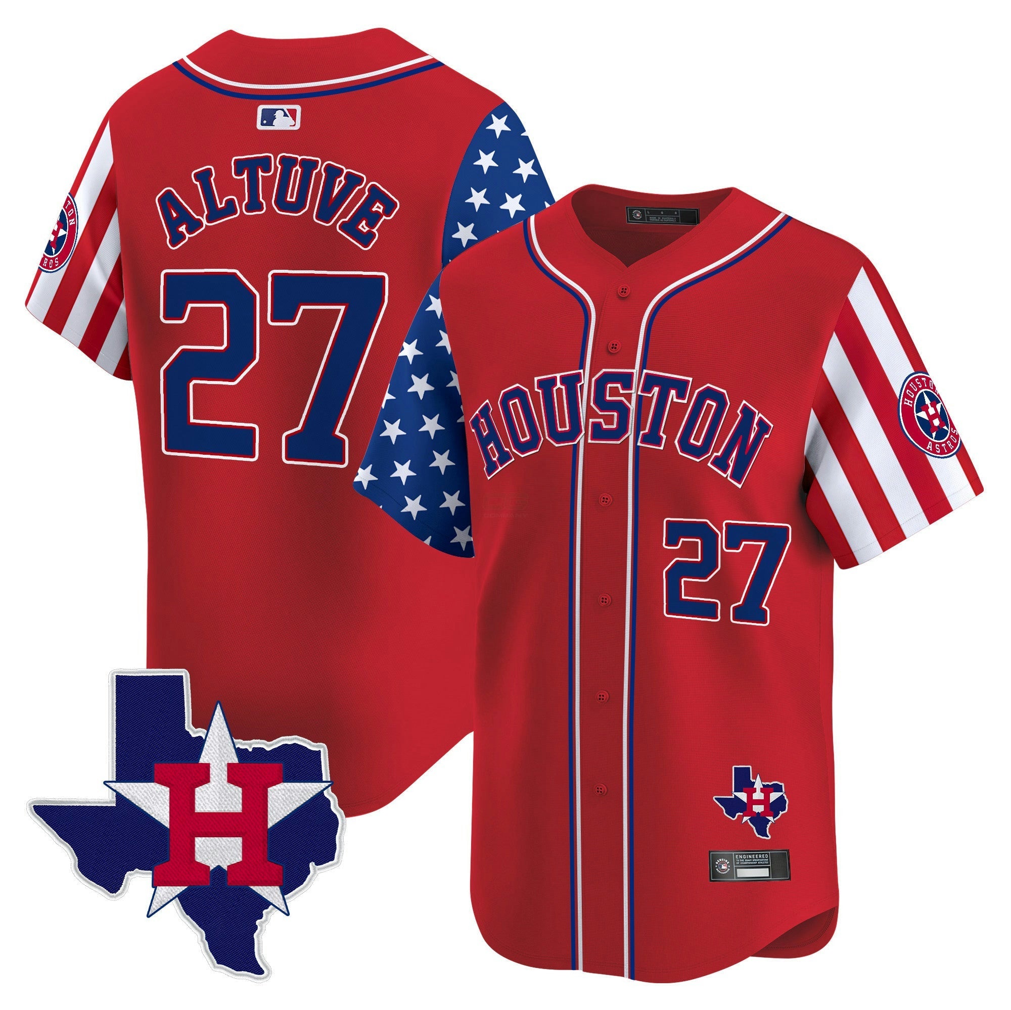 Camisa MLB Men’s Houston 2025 Independence Day Vapor Premier Limited Jersey V2