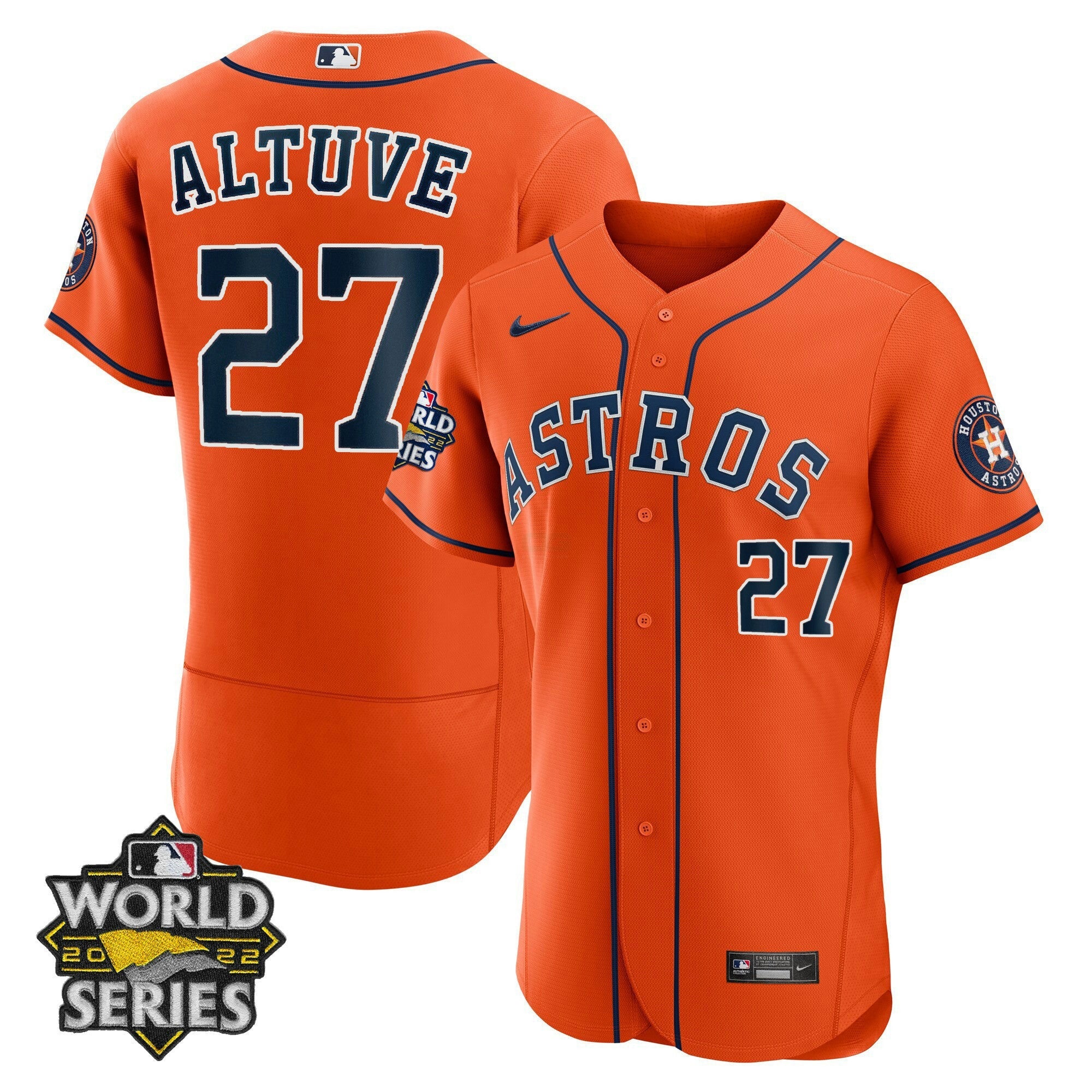 Camisa MLB Men’s Houston Alternativa 2022 World Series Player Jersey