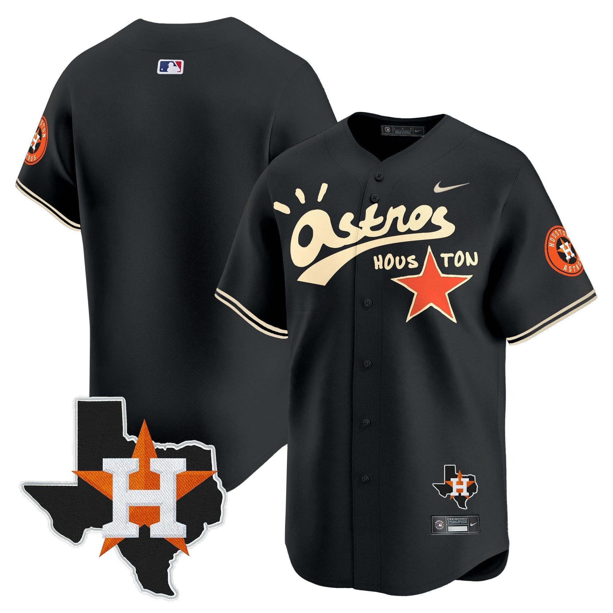 Camisa MLB Men’s Houston Cactus Jack Style Vapor Premier Limited Jersey – Stitched