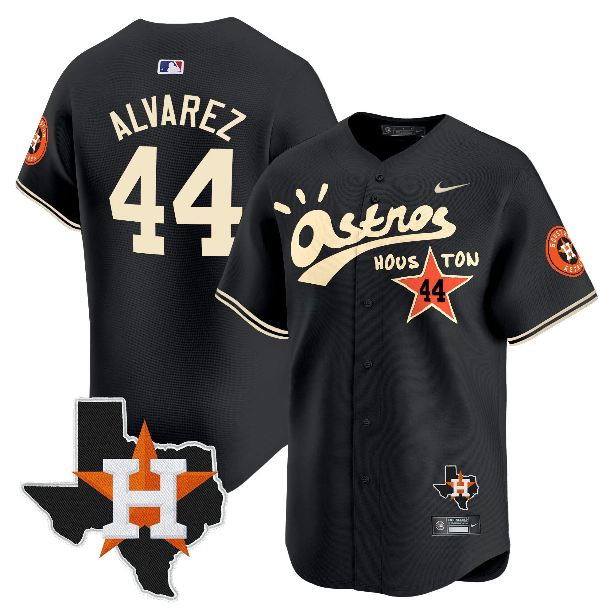 Camisa MLB Men’s Houston Cactus Jack Style Vapor Premier Limited Jersey – Stitched