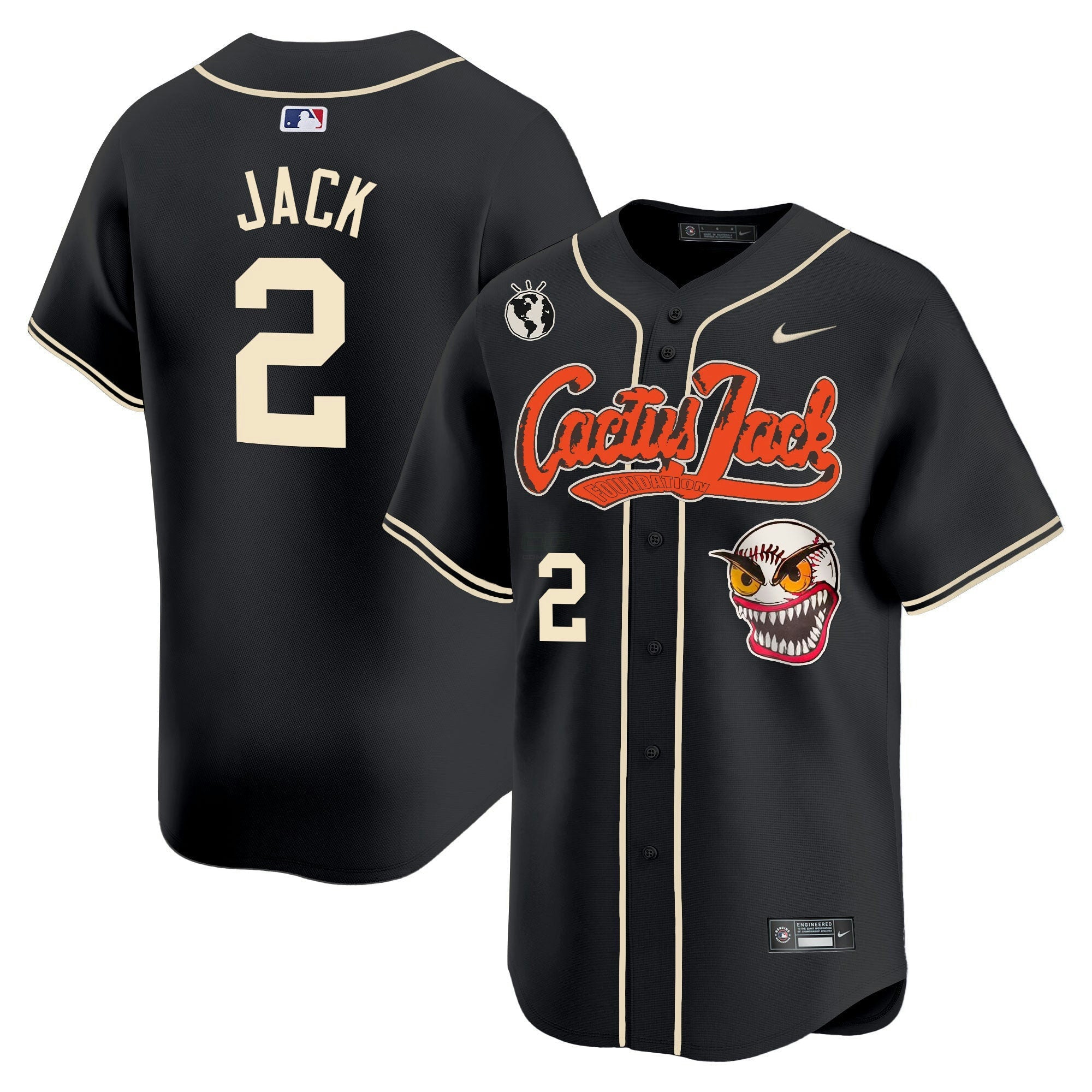 Camisa MLB Men’s Houston Cactus Jack Vapor Premier Limited Jersey – Stitched