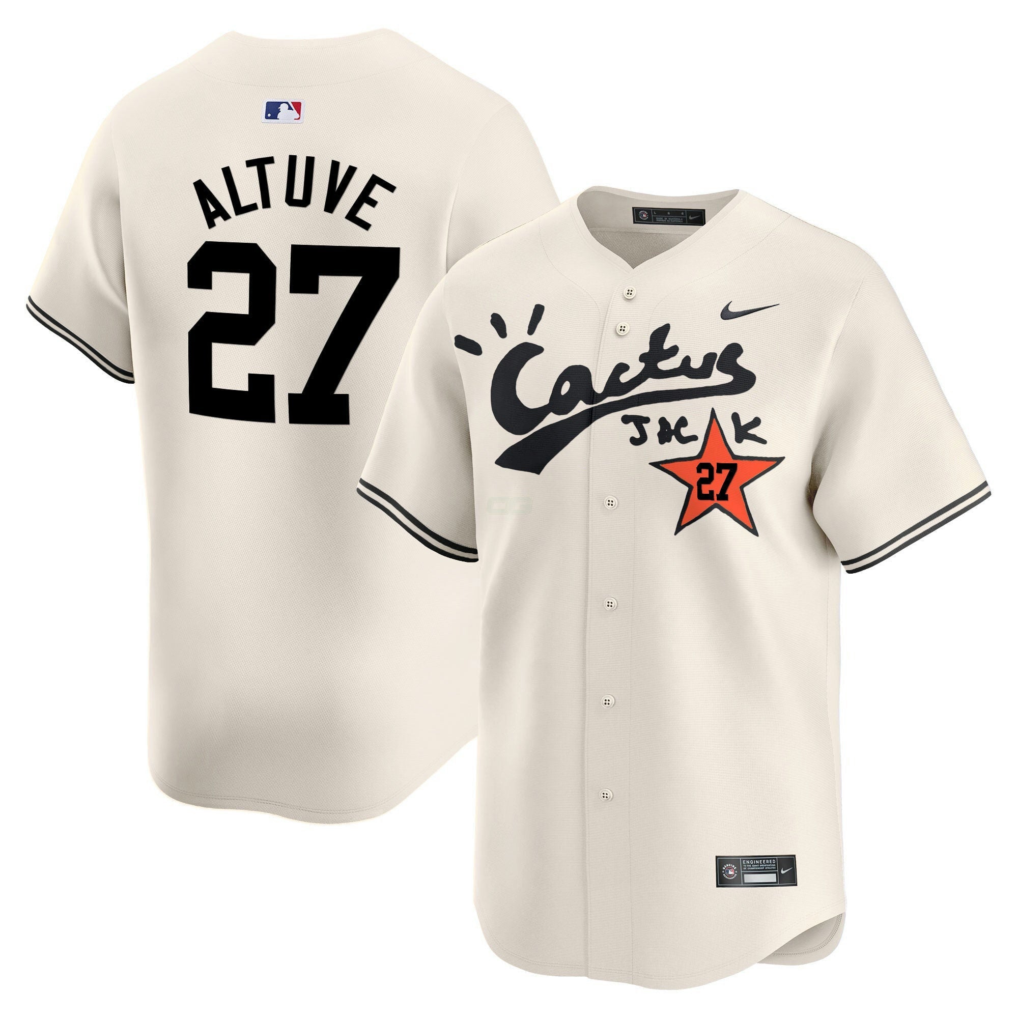 Camisa MLB Men’s Houston Cactus Jack Vapor Premier Limited Jersey V2 – Stitched