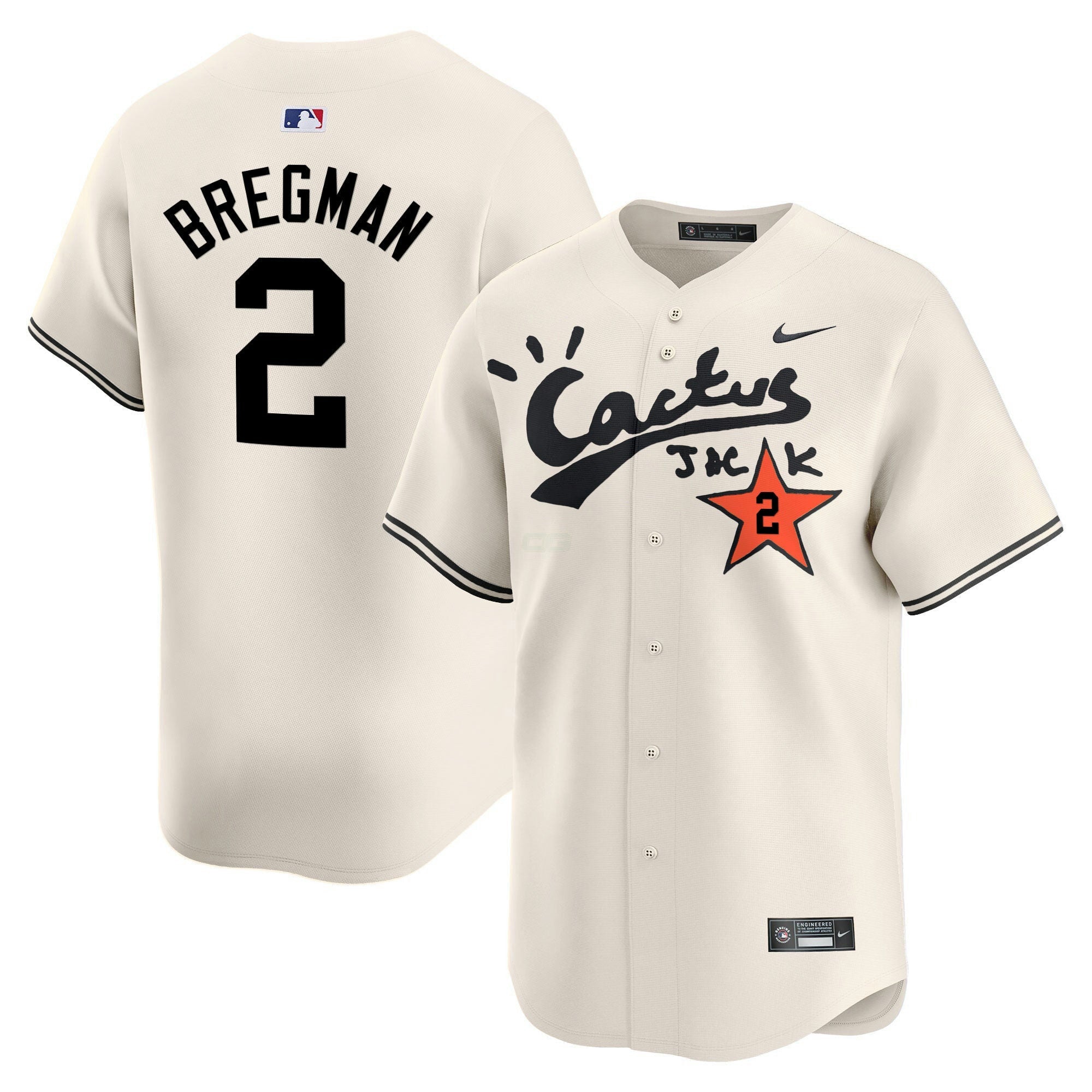Camisa MLB Men’s Houston Cactus Jack Vapor Premier Limited Jersey V2 – Stitched