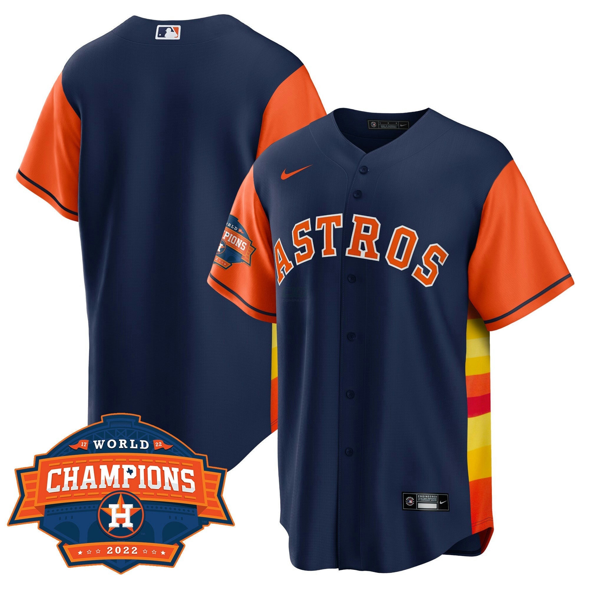 Camisa MLB Men’s Houston Cool Base Split 2022 Champions Limited Player Jersey