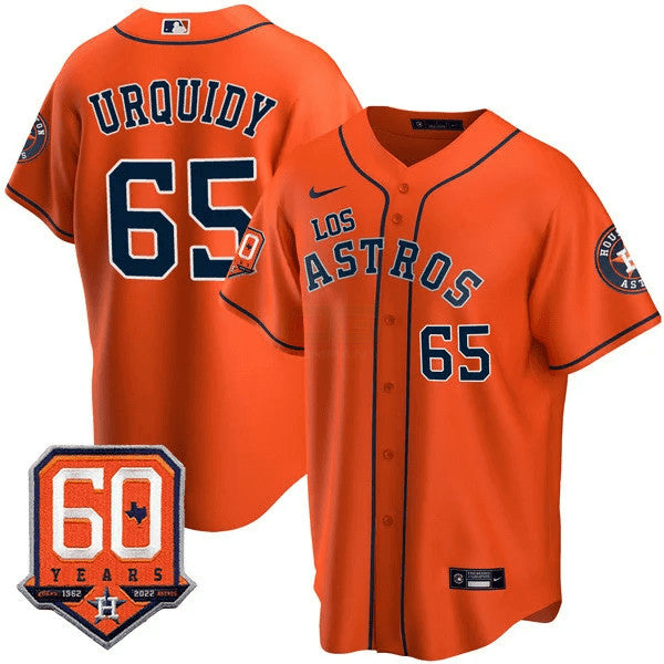 Camisa MLB Men’s Houston – “Los ” Hispanic Heritage 60th Anniversary Patch Jersey