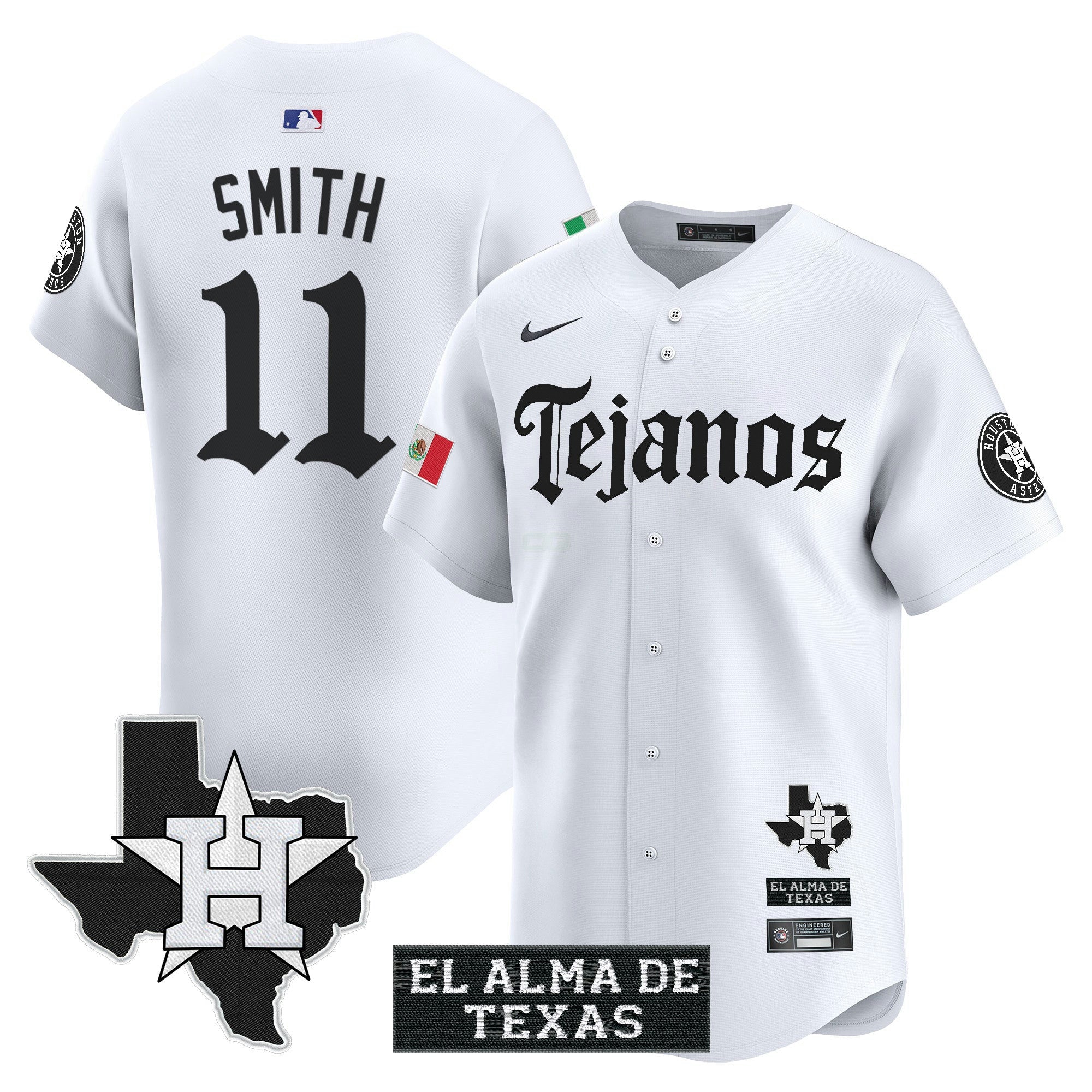 Camisa MLB Men’s Houston Mexico Tejano Barrio Style Vapor Premier Limited Jersey