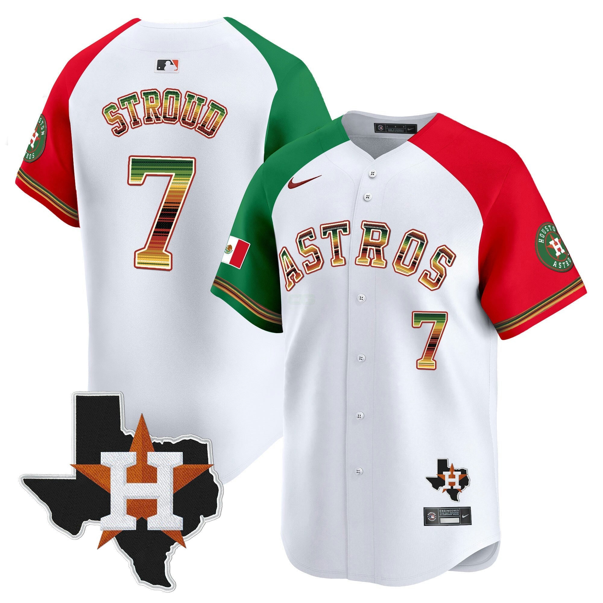 Camisa MLB Men’s Houston Mexico Traditional Style Vapor Premier Limited Jersey